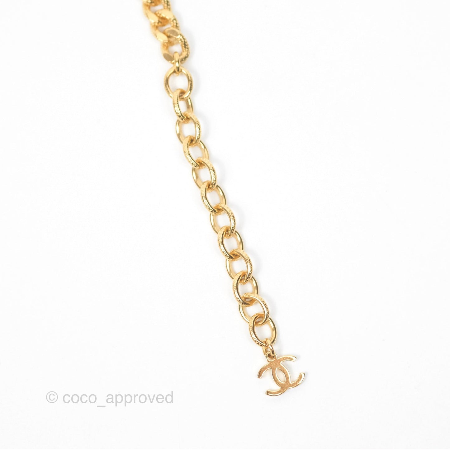 Chanel CC Crystals Necklace Choker Gold Tone 22A
