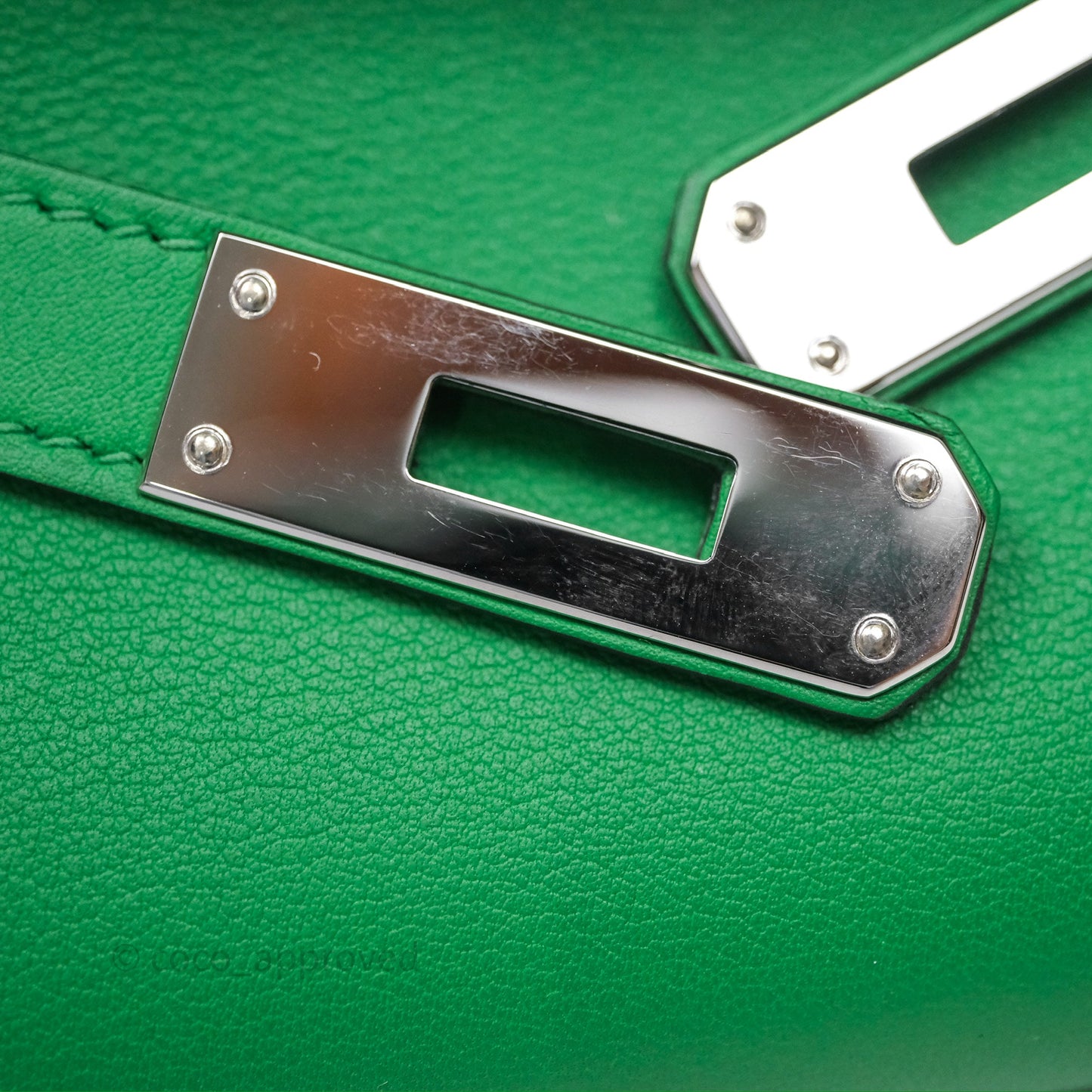 Hermes Kelly Cut Bamboo Swift Palladium Hardware