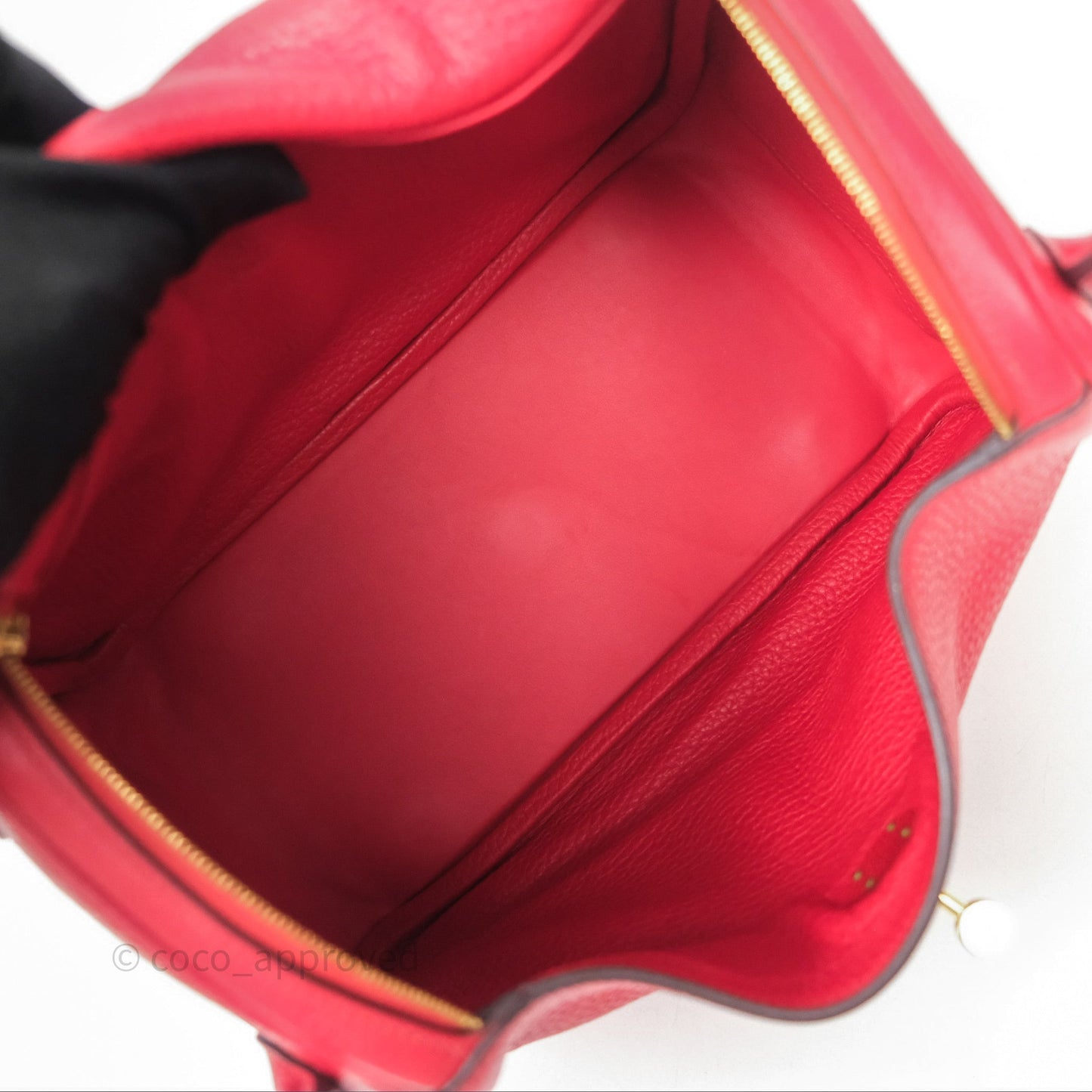 Hermes Lindy 26 Rouge Tomate S5 Taurillon Clemence Gold Hardware