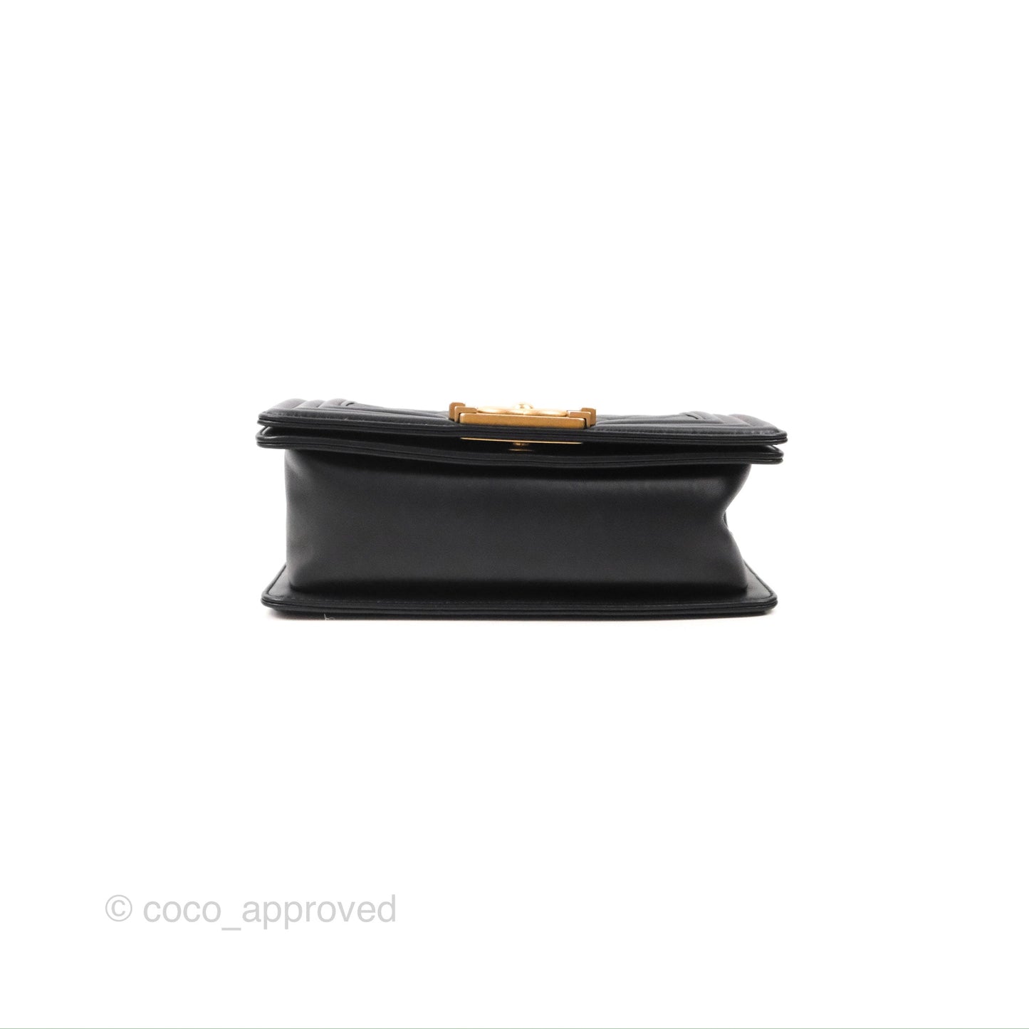 Chanel Small Boy Black Calfskin Gold Hardware