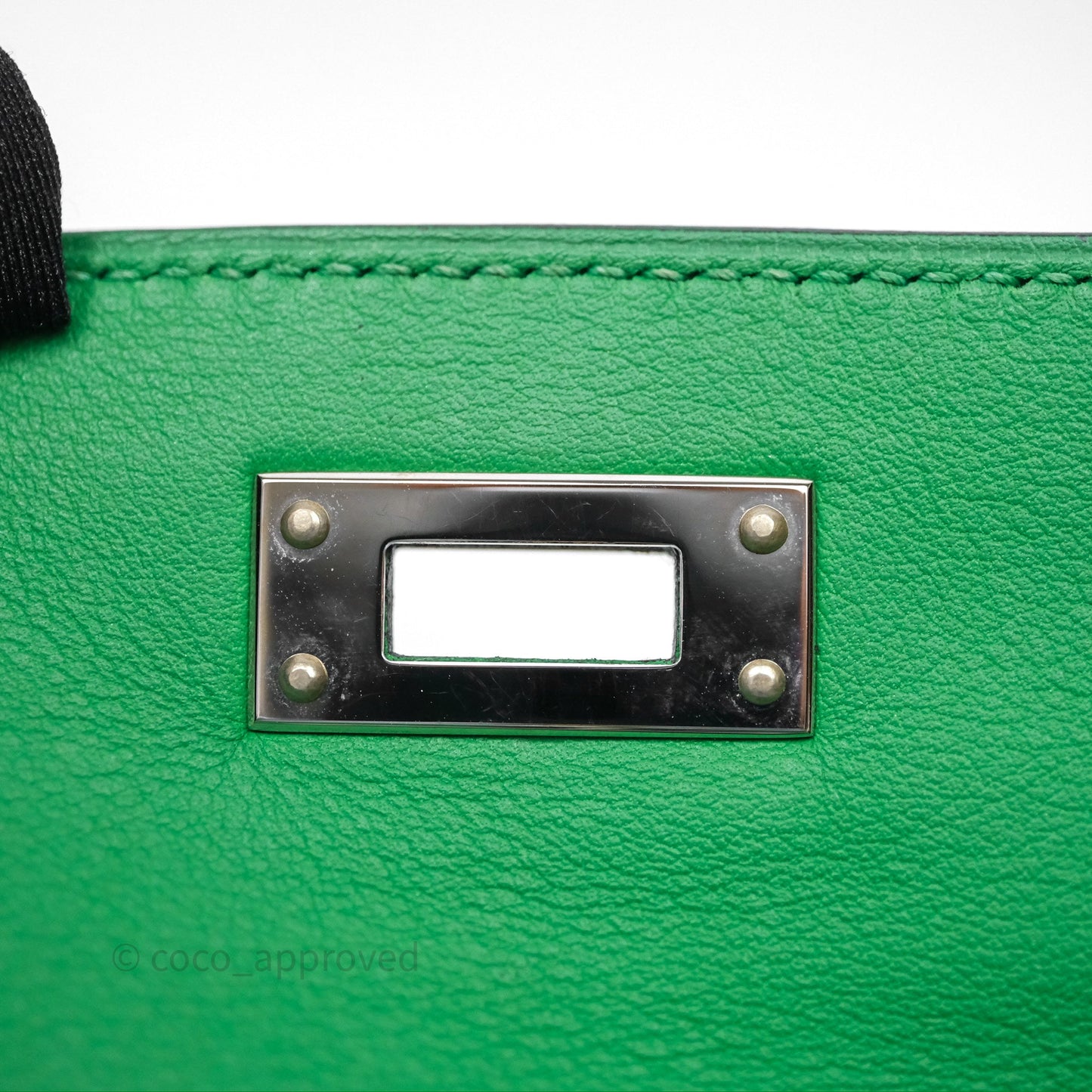 Hermes Kelly Cut Bamboo Swift Palladium Hardware