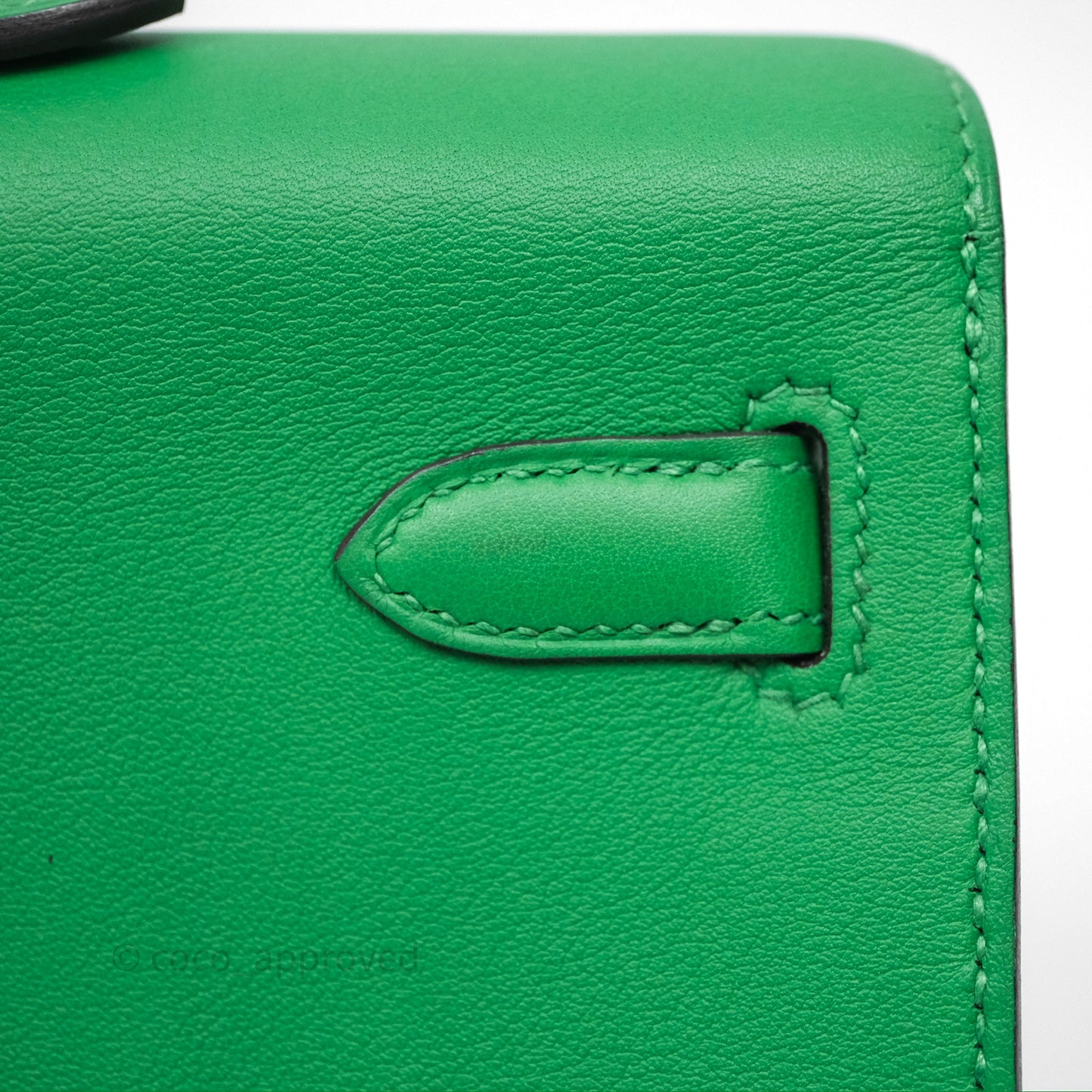 Hermes Kelly Cut Bamboo Swift Palladium Hardware