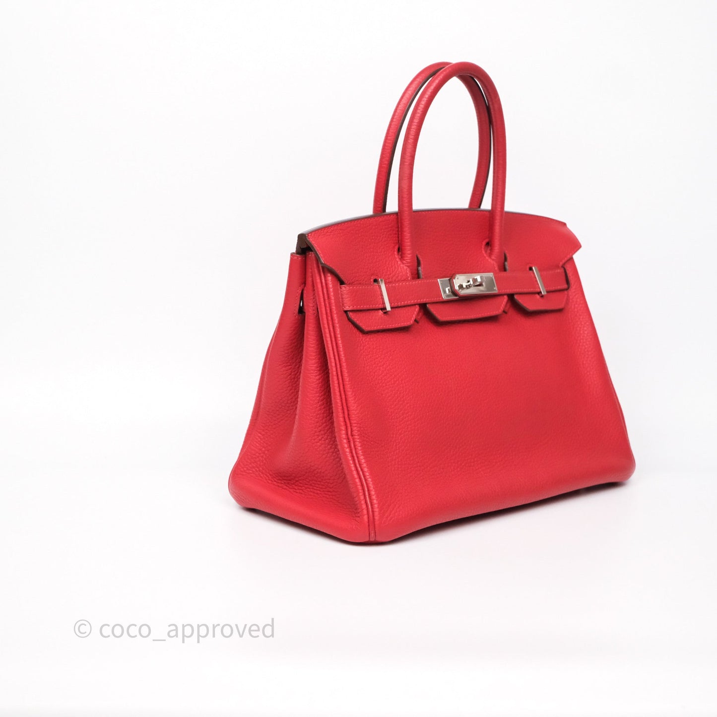 Hermès Birkin 30 Rouge Clemence Palladium Hardware