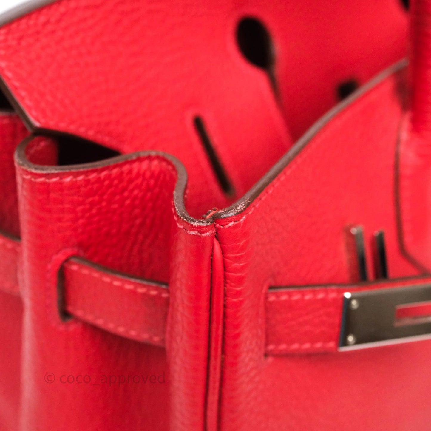 Hermès Birkin 30 Rouge Clemence Palladium Hardware