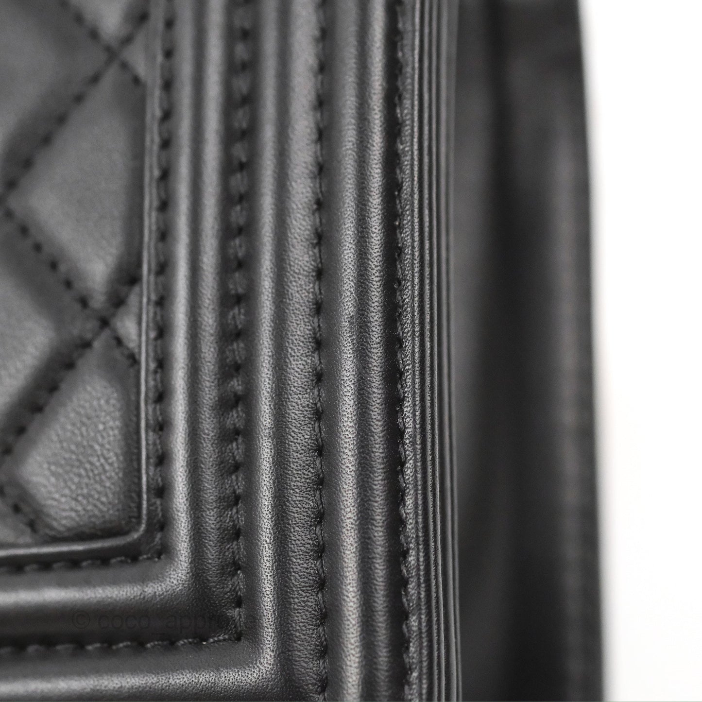 Chanel Small Boy Black Calfskin Gold Hardware