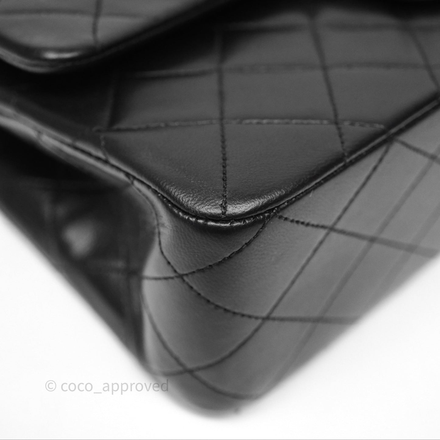 Chanel Classic Vintage Double Flap M/L Black Lambskin 24K Gold Hardware