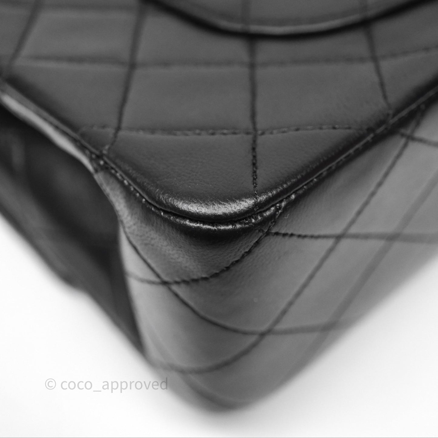 Chanel Classic Vintage Double Flap M/L Black Lambskin 24K Gold Hardware