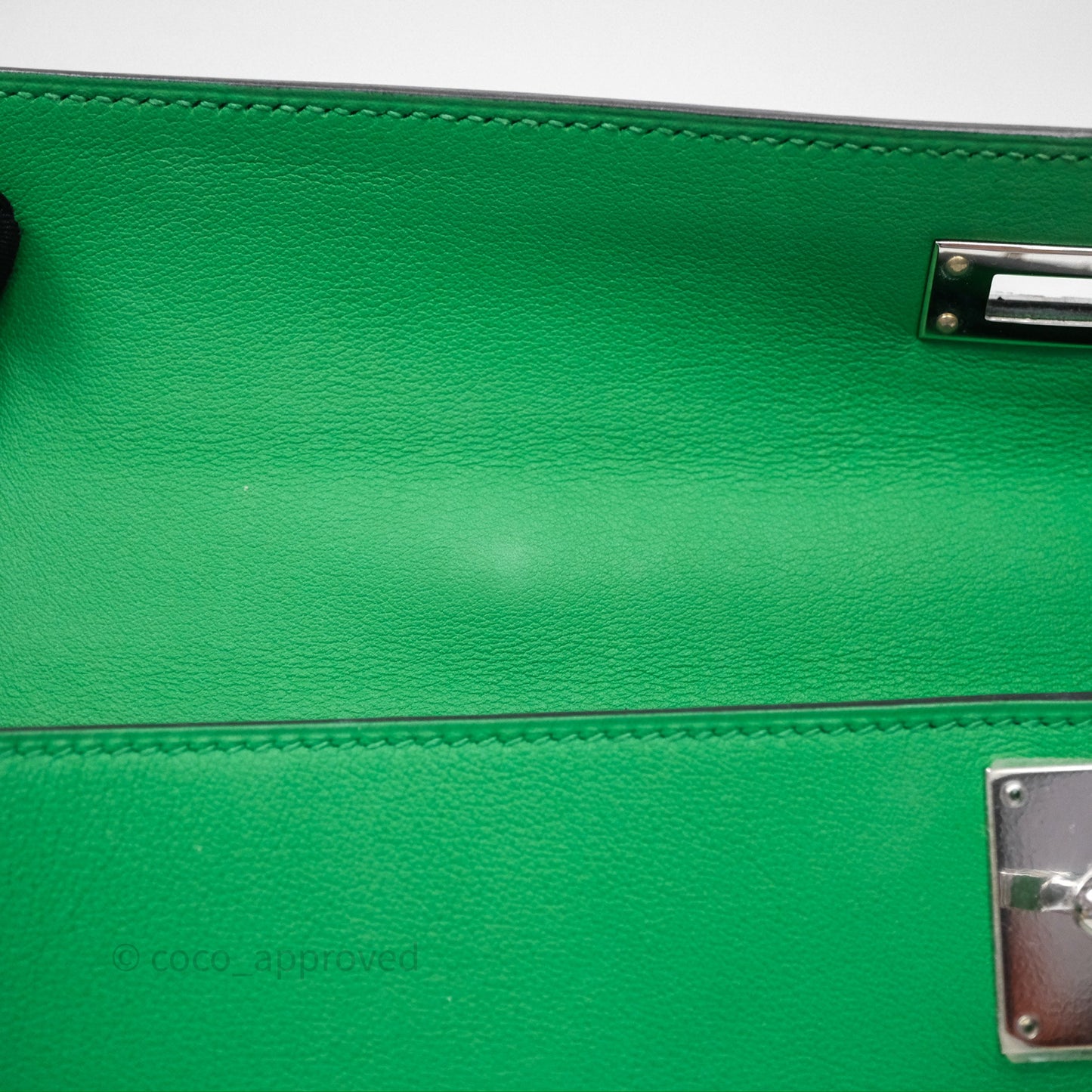 Hermes Kelly Cut Bamboo Swift Palladium Hardware