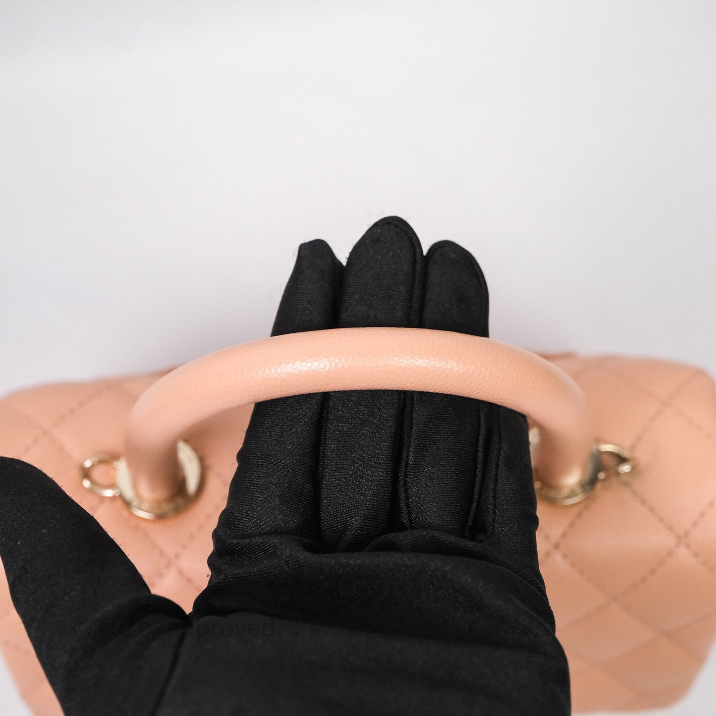 Chanel Small Coco Handle Quilted Pink Clair Caviar Gold Hardware