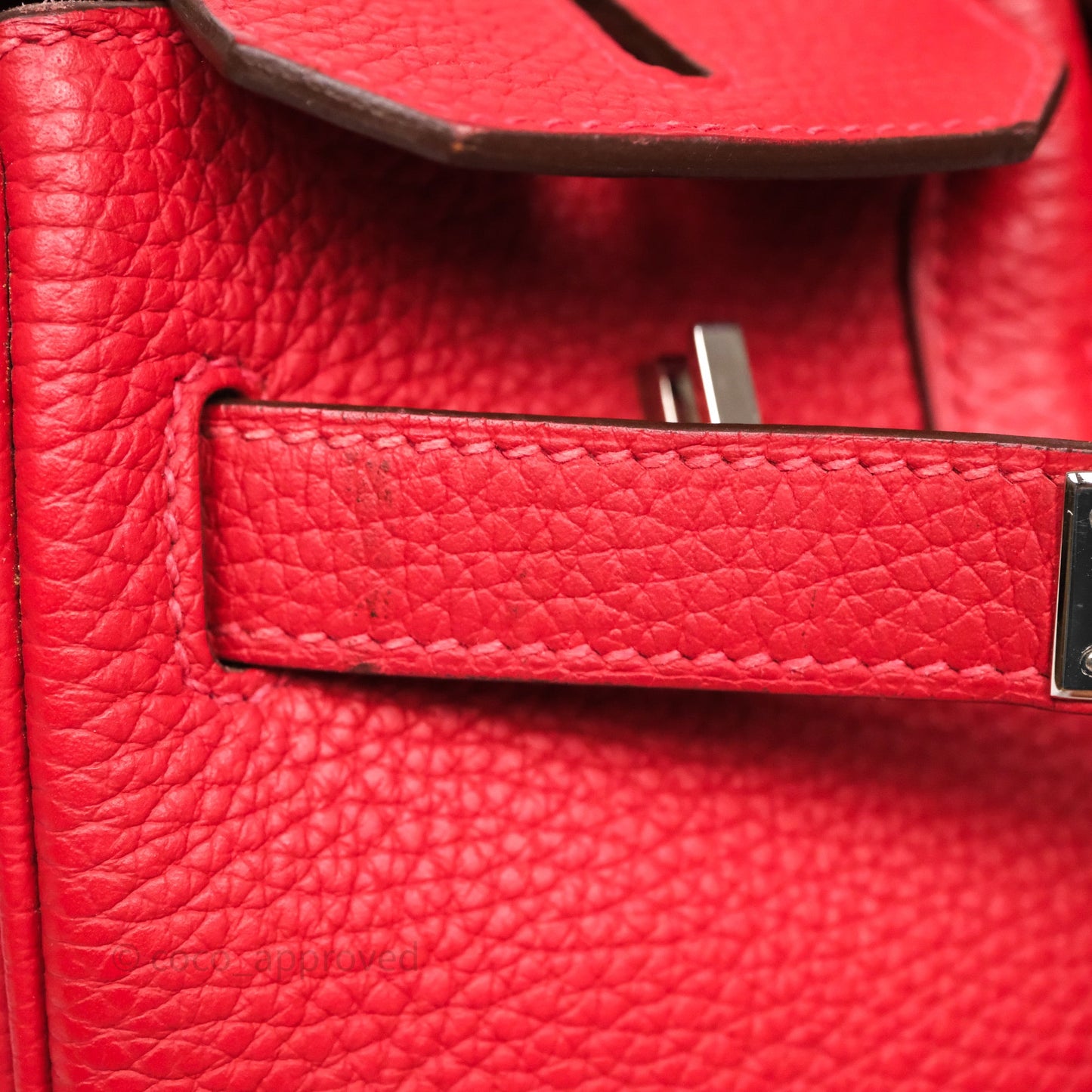 Hermès Birkin 30 Rouge Clemence Palladium Hardware