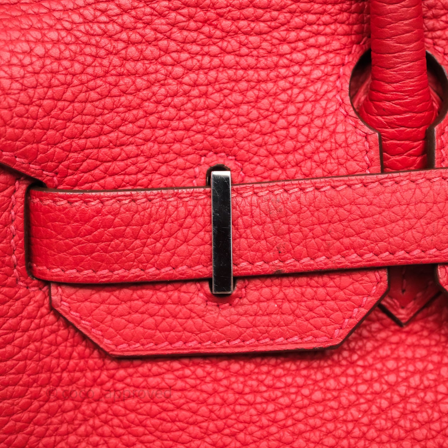 Hermès Birkin 30 Rouge Clemence Palladium Hardware