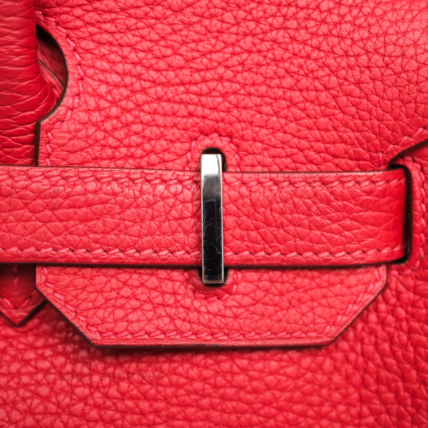 Hermès Birkin 30 Rouge Clemence Palladium Hardware