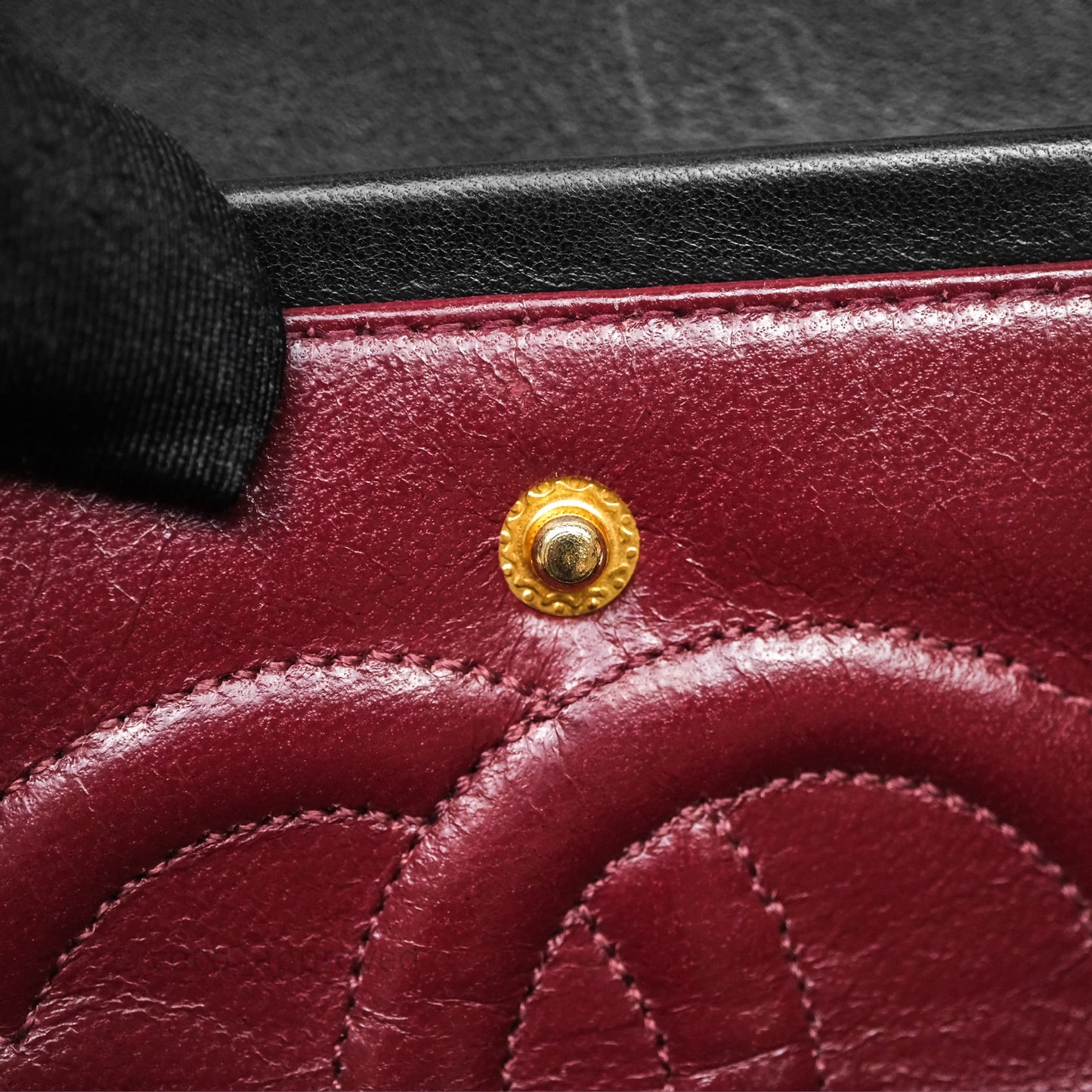 Chanel Classic Vintage Double Flap M/L Black Lambskin 24K Gold Hardware