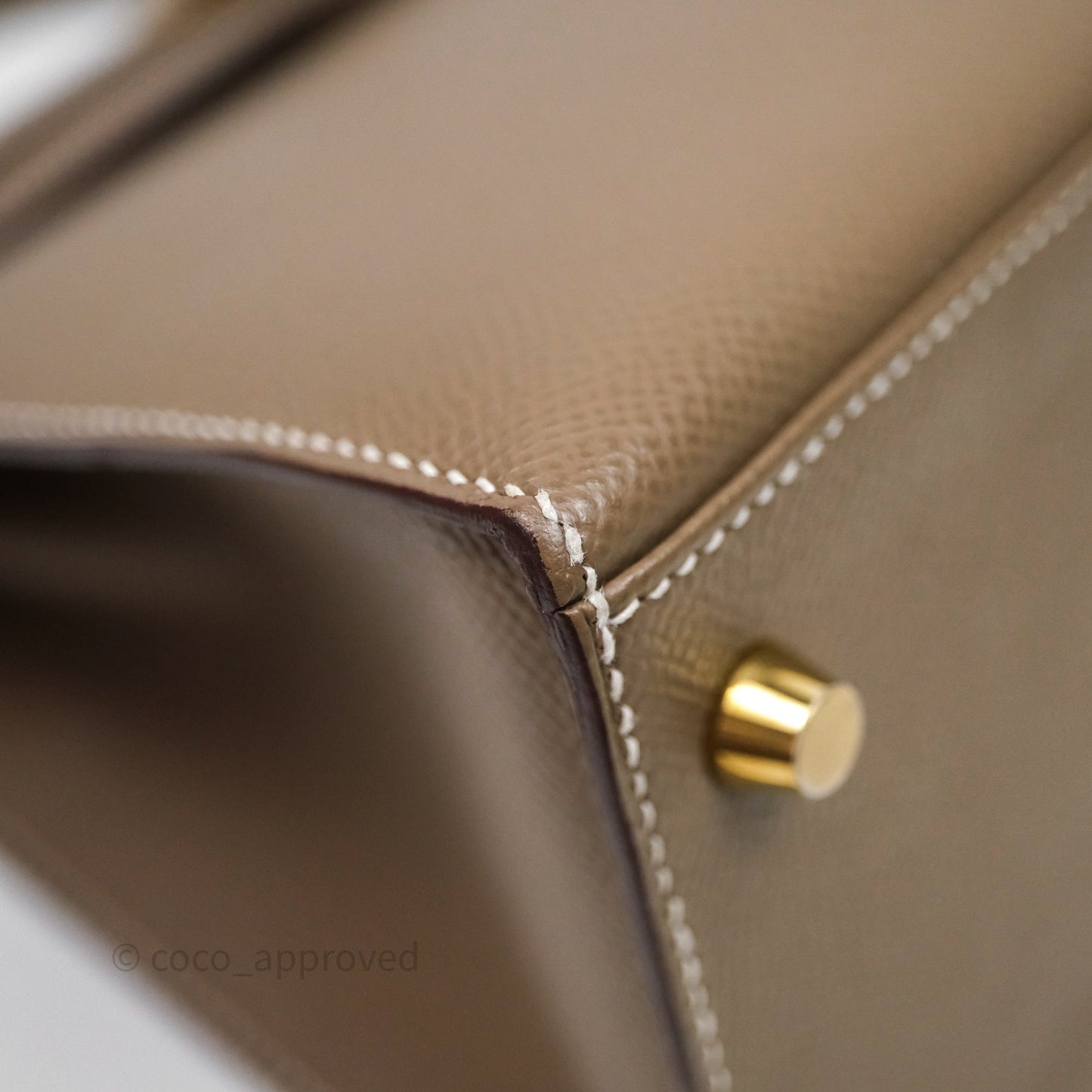 Hermes Kelly 28 Etoupe 18 Epsom Gold Hardware