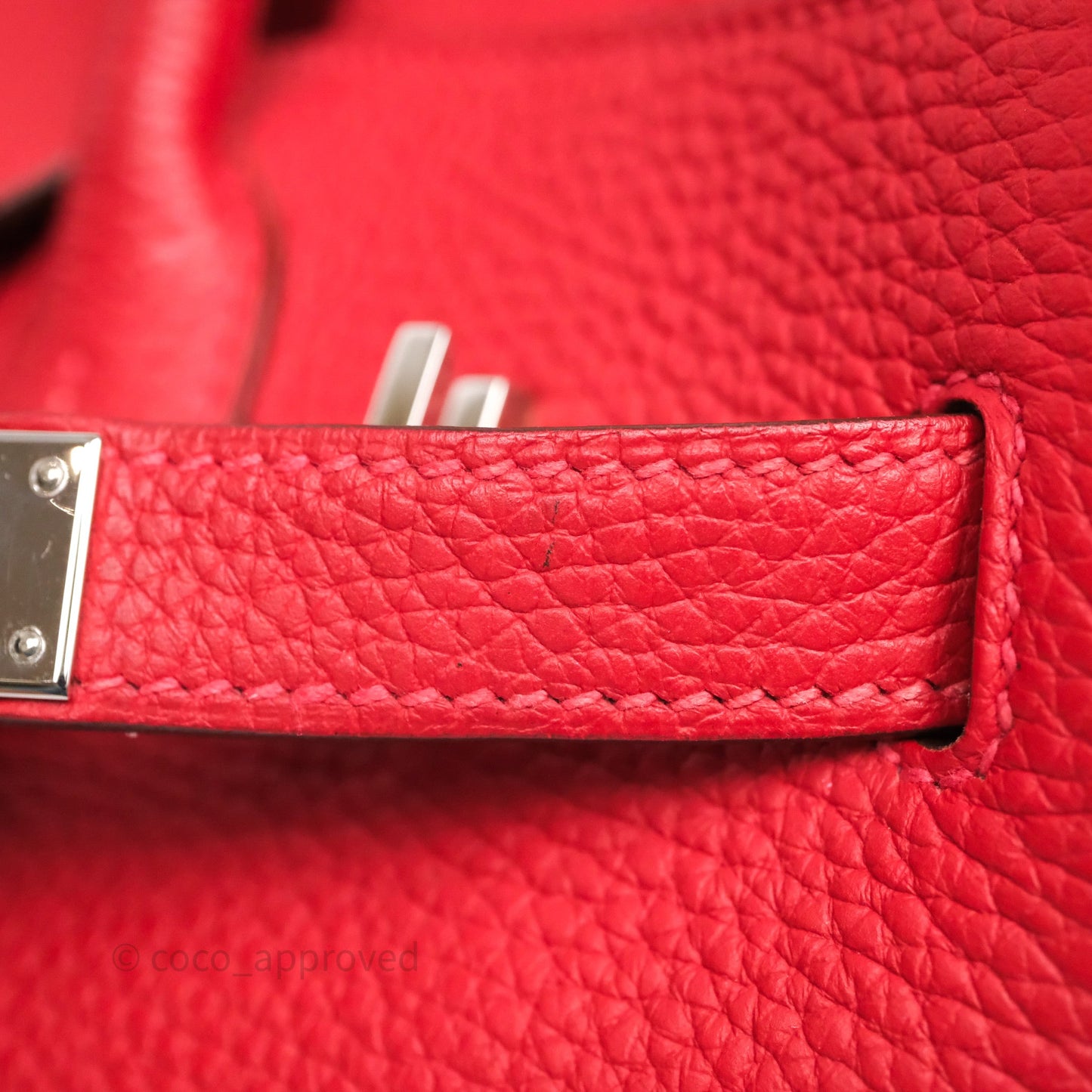 Hermès Birkin 30 Rouge Clemence Palladium Hardware