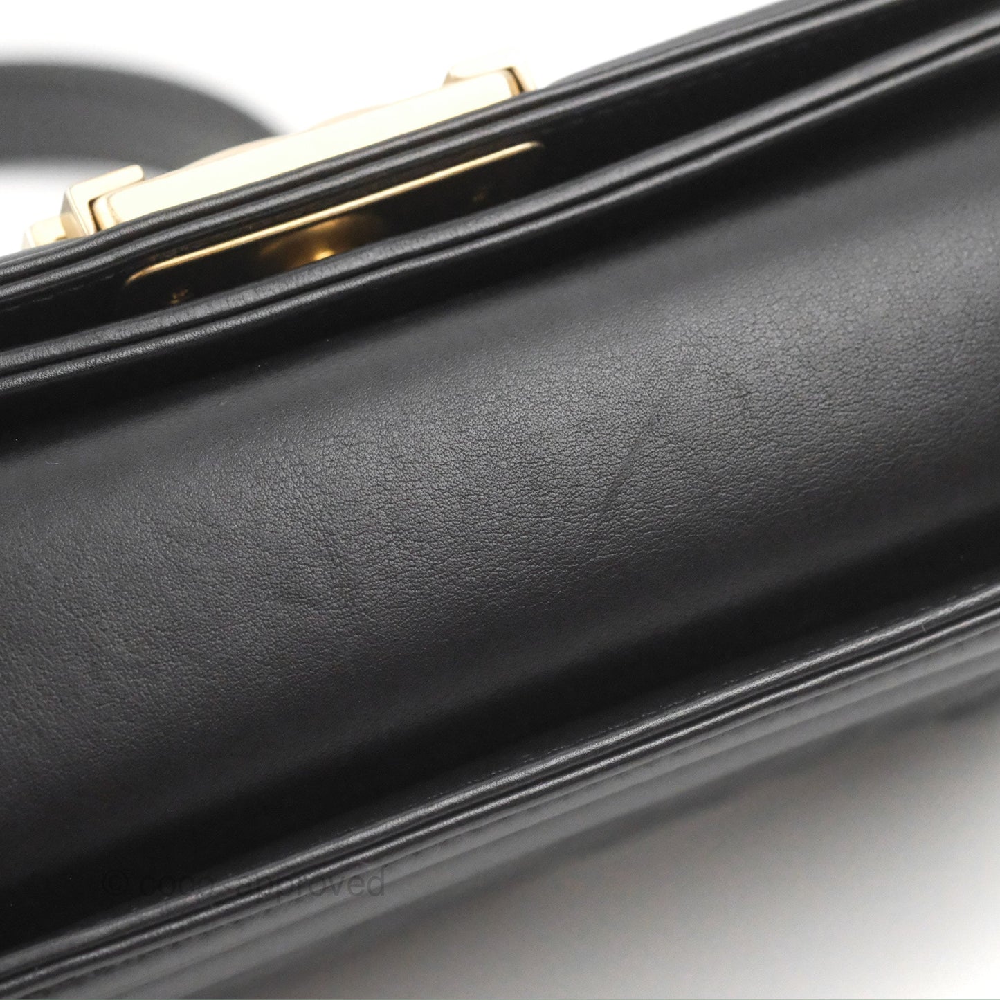 Chanel Small Boy Black Calfskin Gold Hardware