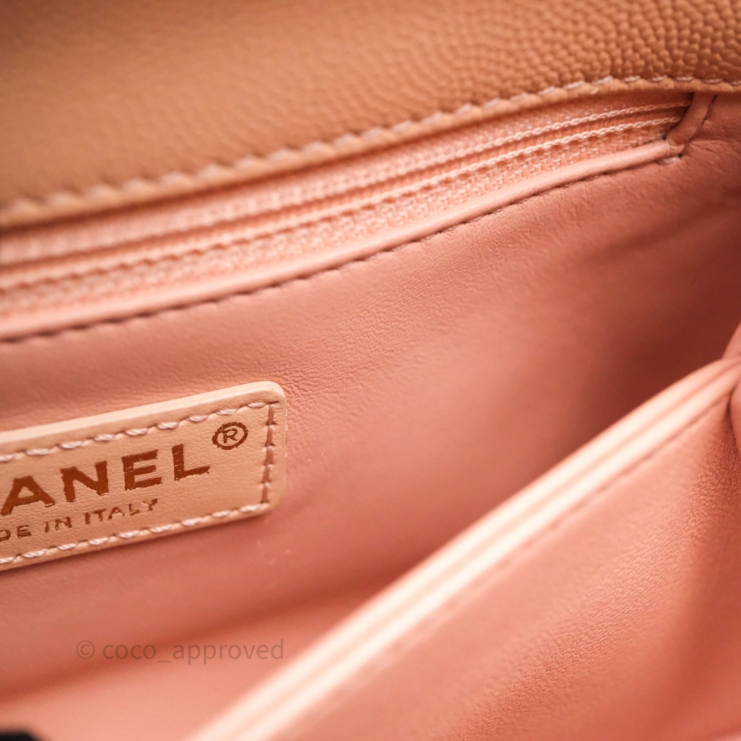 Chanel Small Coco Handle Quilted Pink Clair Caviar Gold Hardware