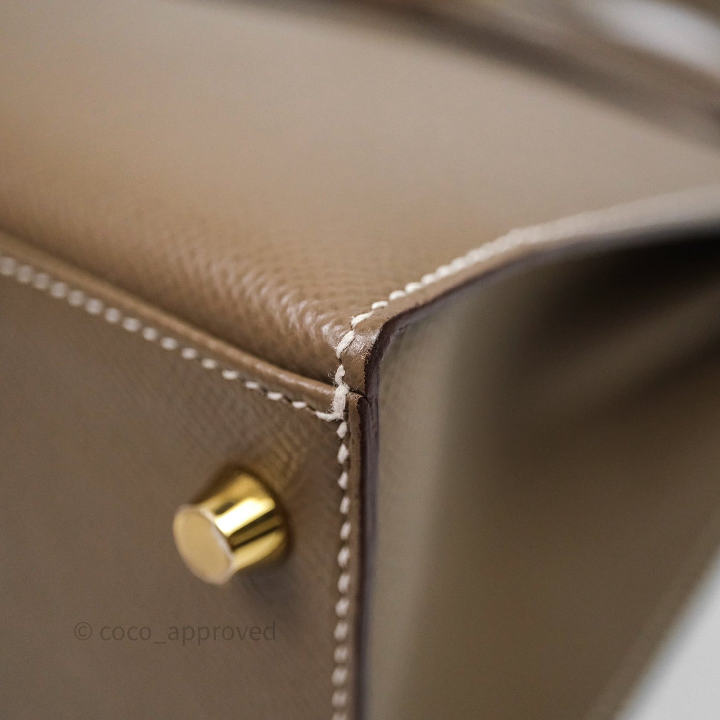 Hermes Kelly 28 Etoupe 18 Epsom Gold Hardware