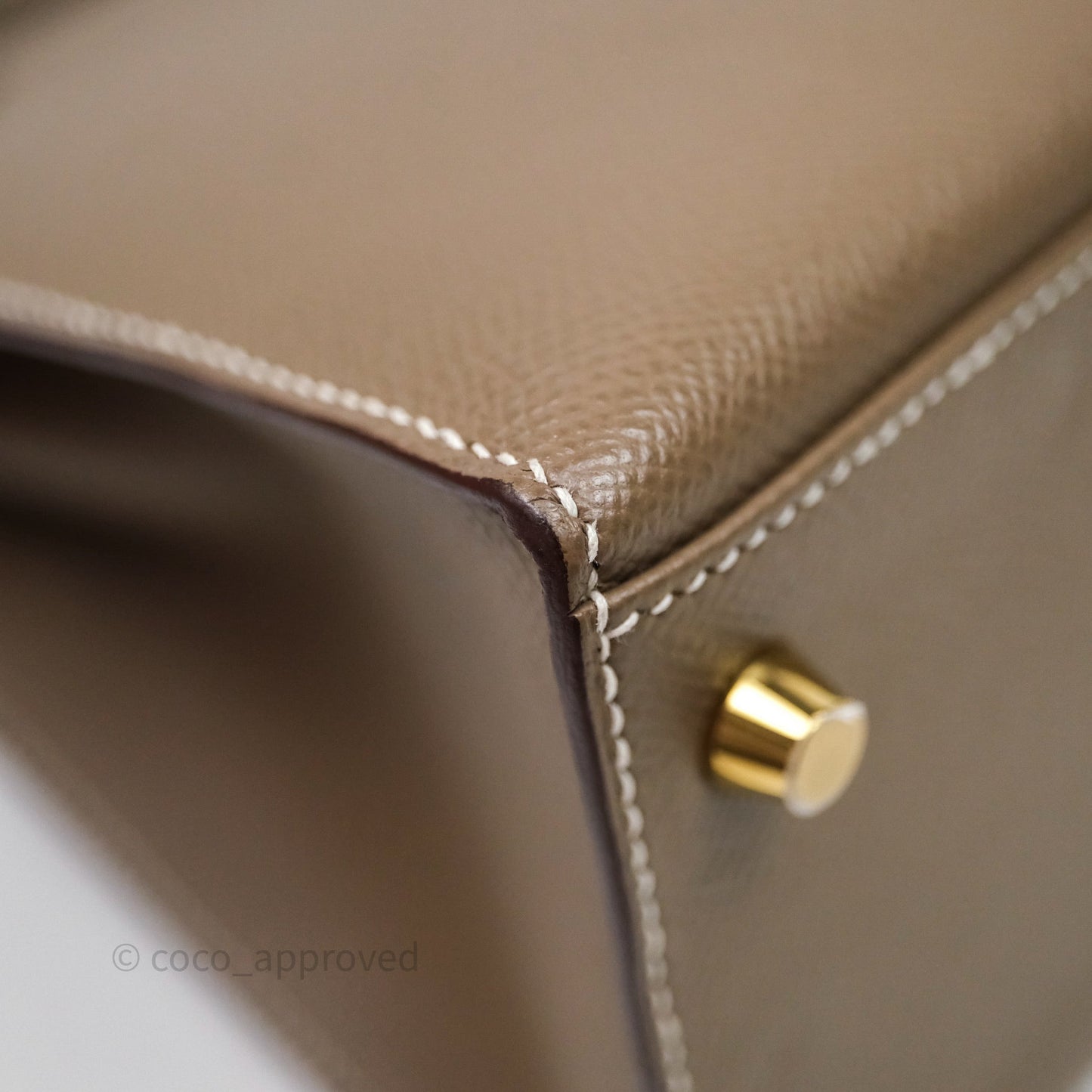 Hermes Kelly 28 Etoupe 18 Epsom Gold Hardware