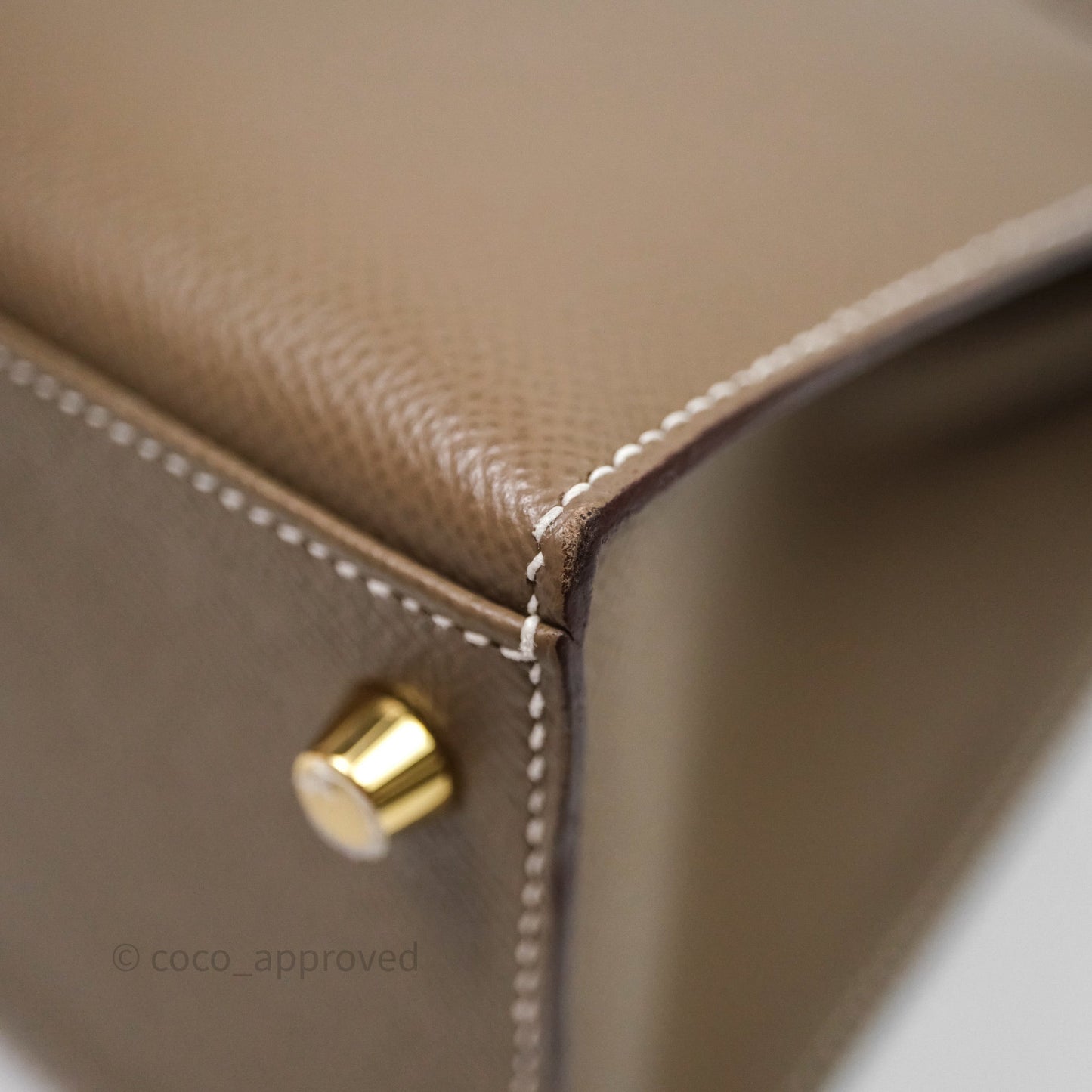 Hermes Kelly 28 Etoupe 18 Epsom Gold Hardware