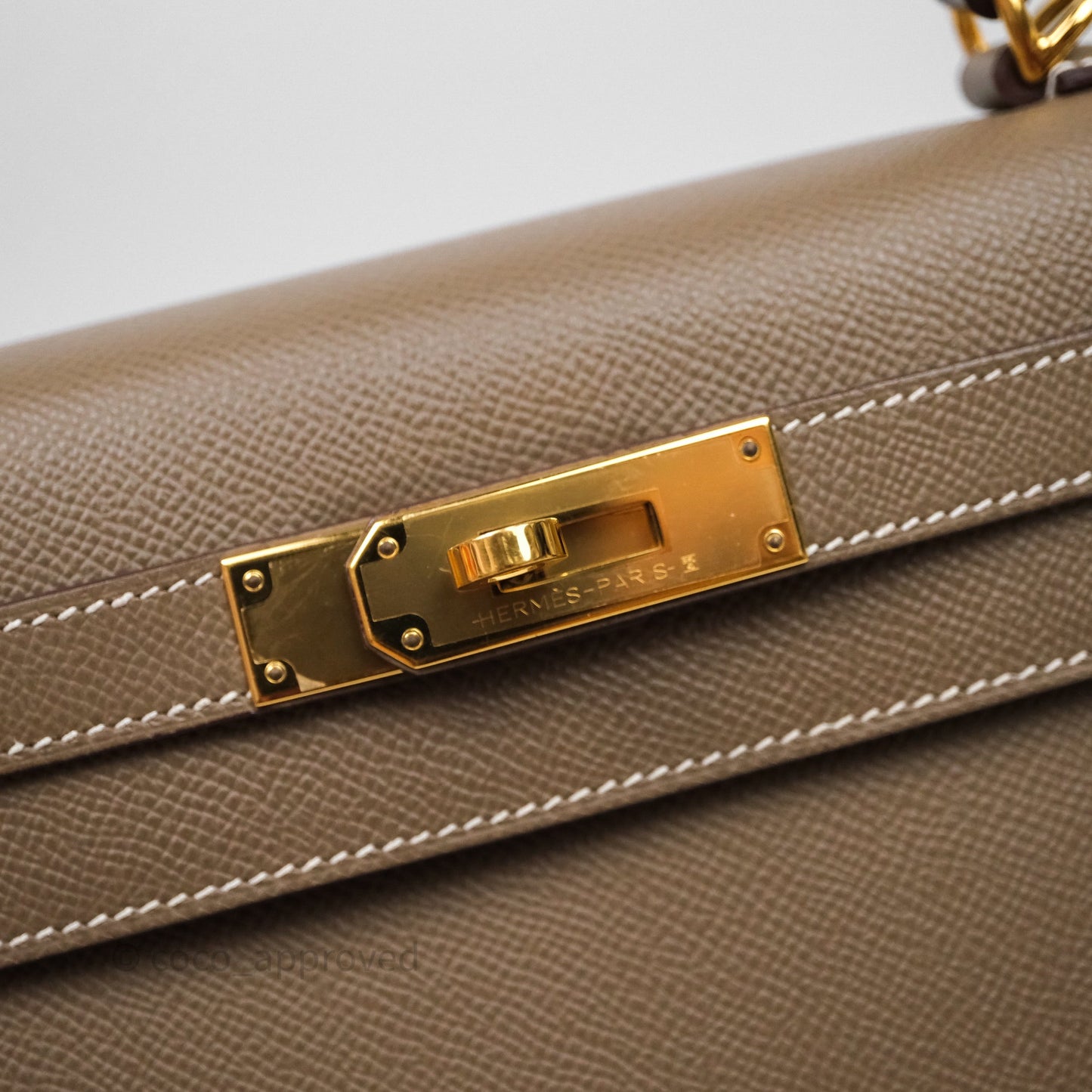 Hermes Kelly 28 Etoupe 18 Epsom Gold Hardware