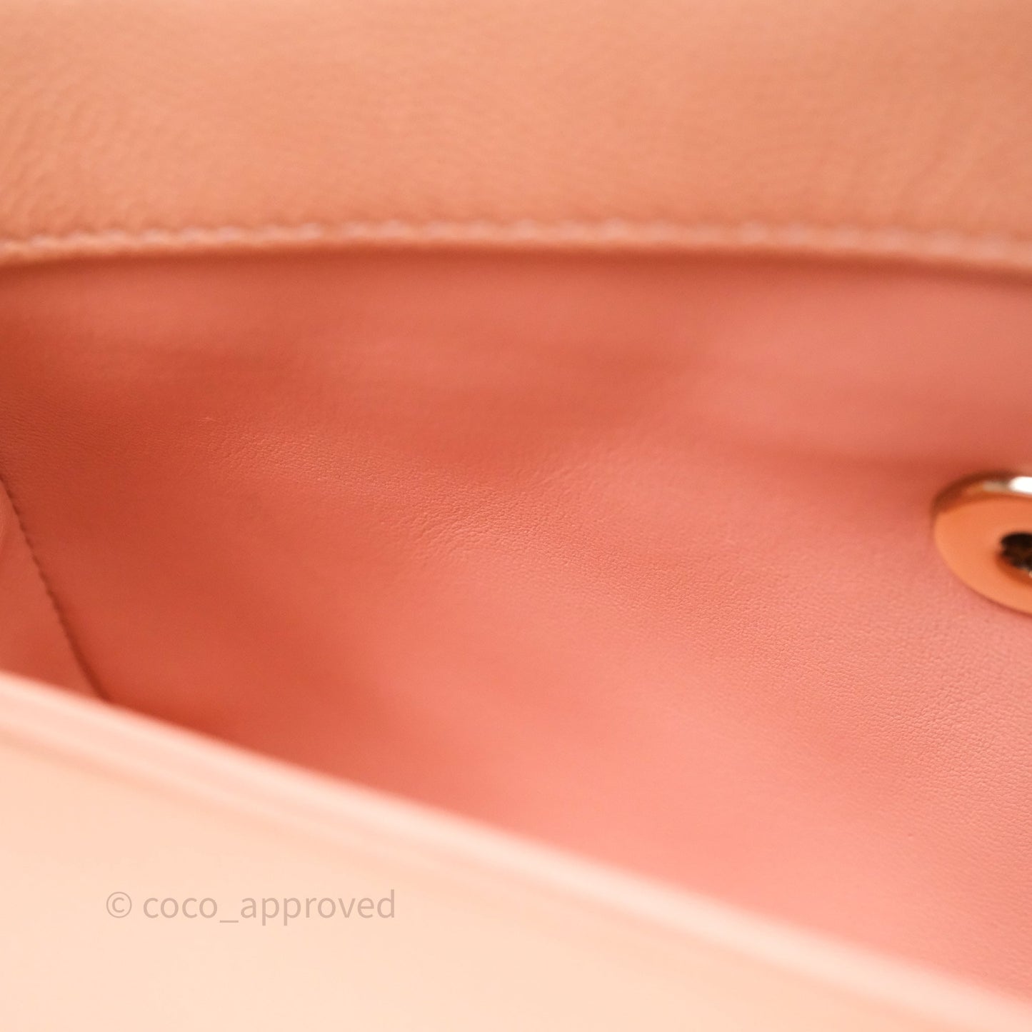 Chanel Small Coco Handle Quilted Pink Clair Caviar Gold Hardware