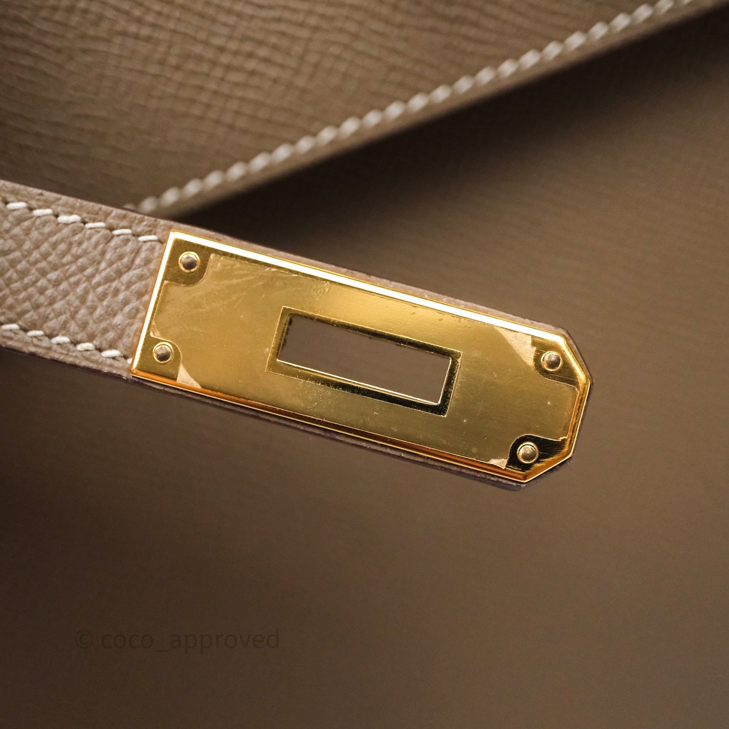 Hermes Kelly 28 Etoupe 18 Epsom Gold Hardware