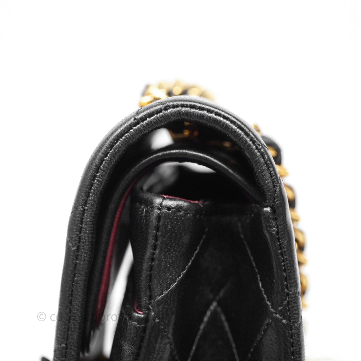 Chanel Classic Vintage Double Flap M/L Black Lambskin 24K Gold Hardware