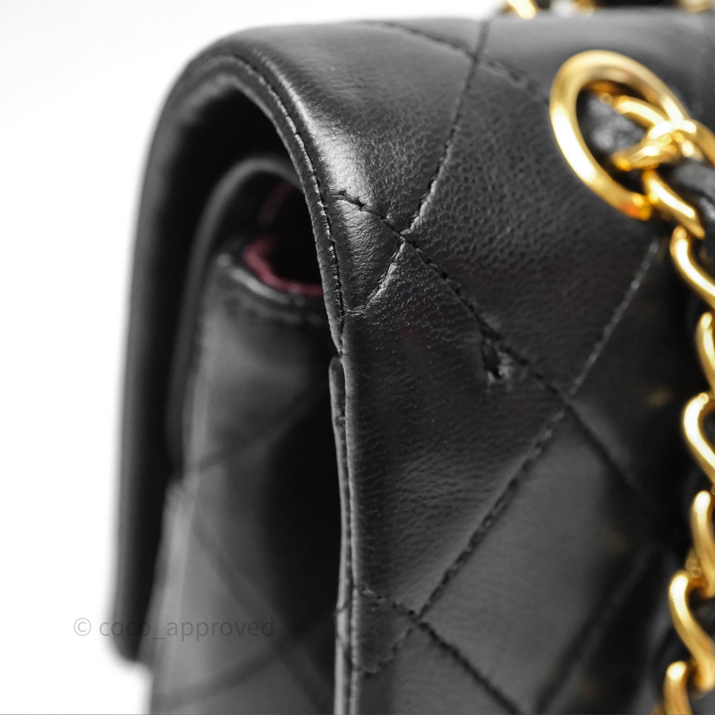 Chanel Classic Vintage Double Flap M/L Black Lambskin 24K Gold Hardware