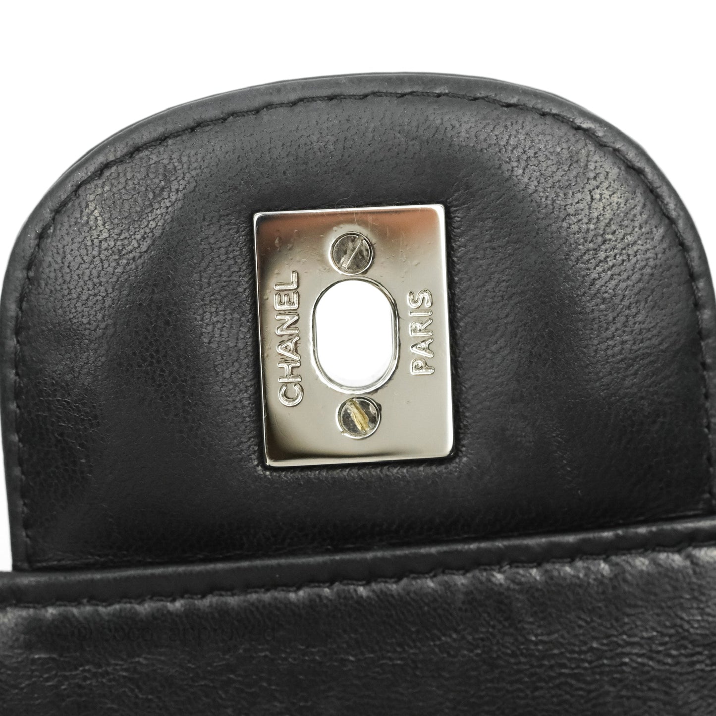 Chanel Quilted Maxi Single Flap Black Patent Silver Hardware