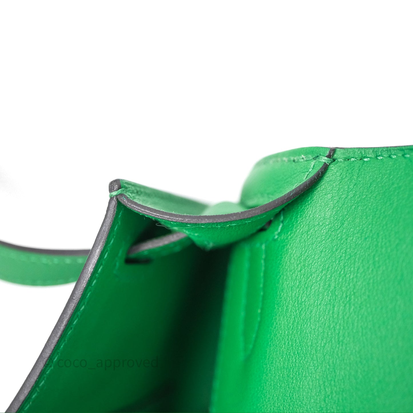 Hermes Kelly Cut Bamboo Swift Palladium Hardware