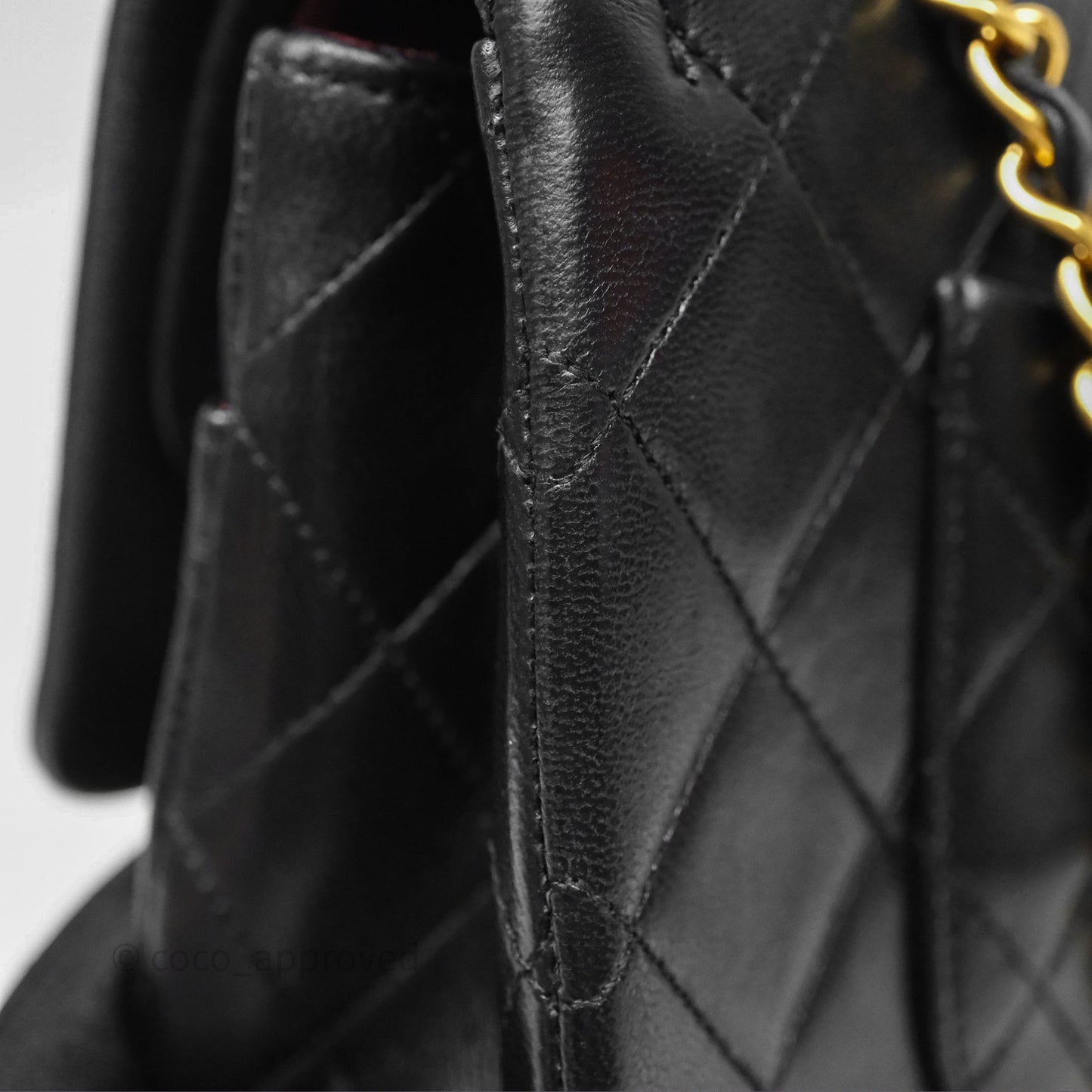 Chanel Classic Vintage Double Flap M/L Black Lambskin 24K Gold Hardware