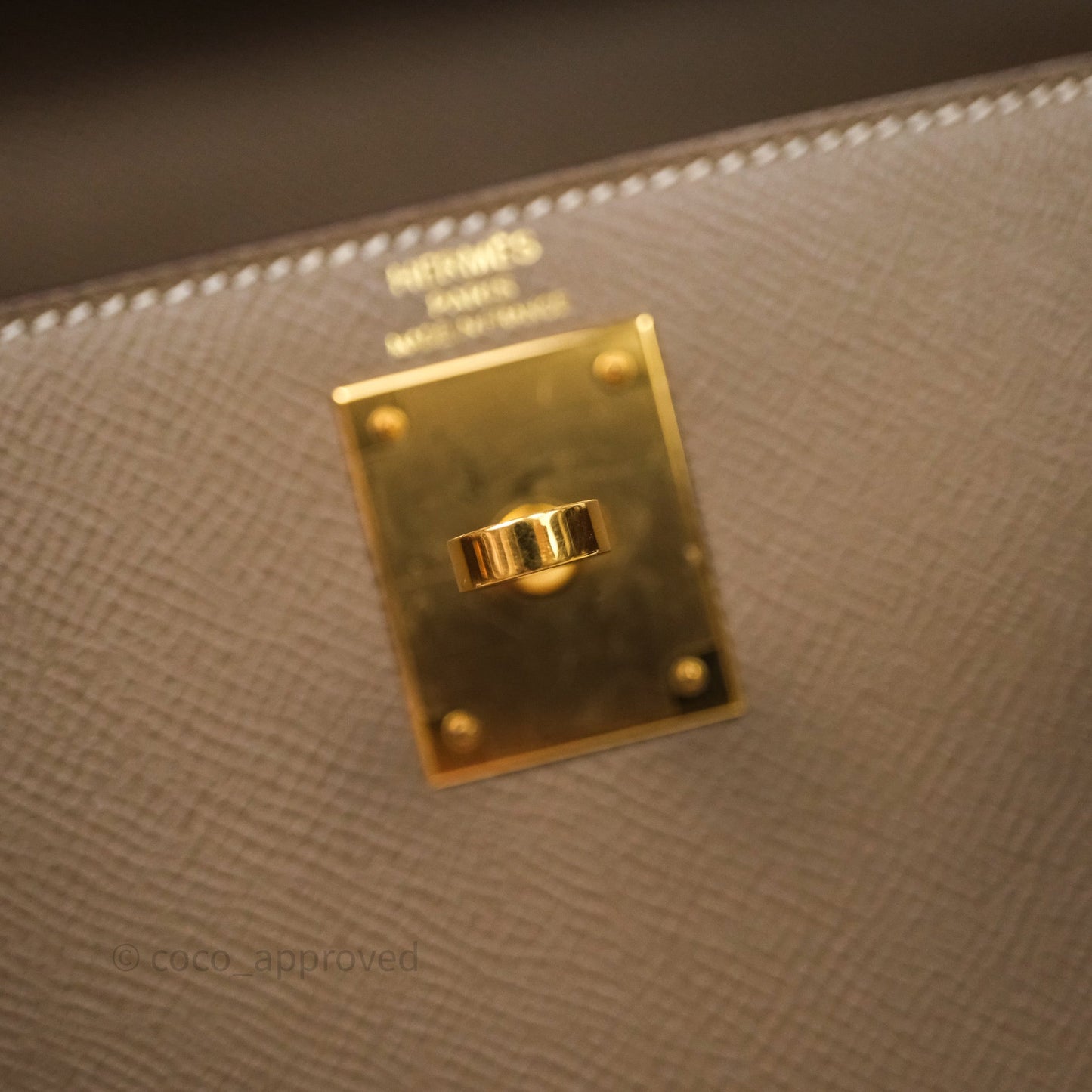 Hermes Kelly 28 Etoupe 18 Epsom Gold Hardware