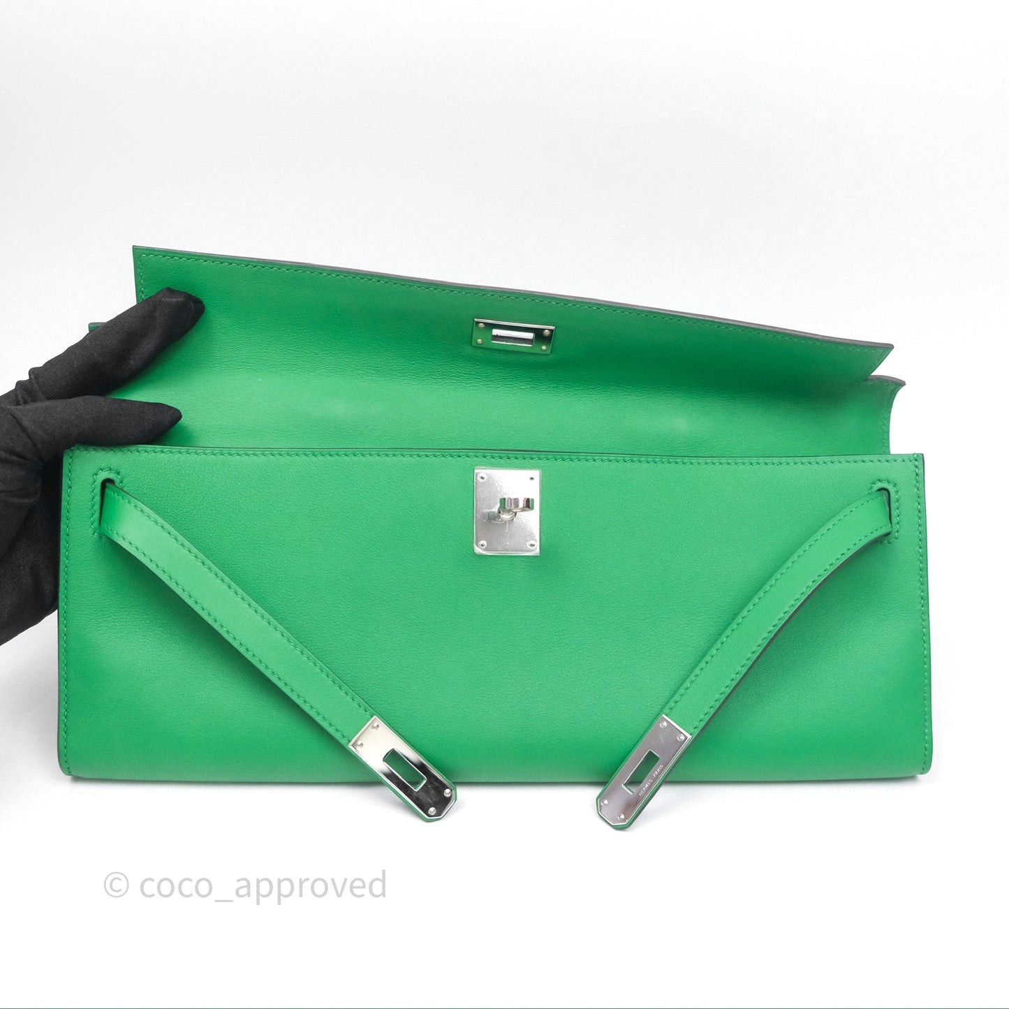 Hermes Kelly Cut Bamboo Swift Palladium Hardware