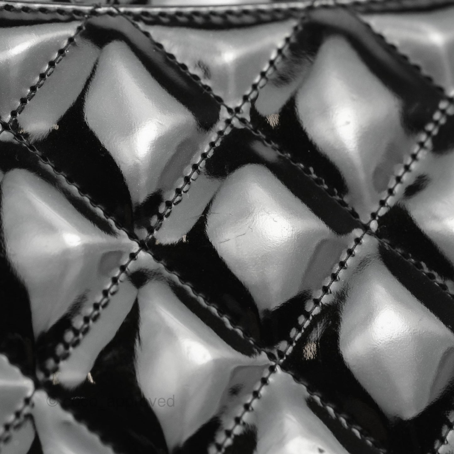 Chanel Quilted Maxi Single Flap Black Patent Silver Hardware