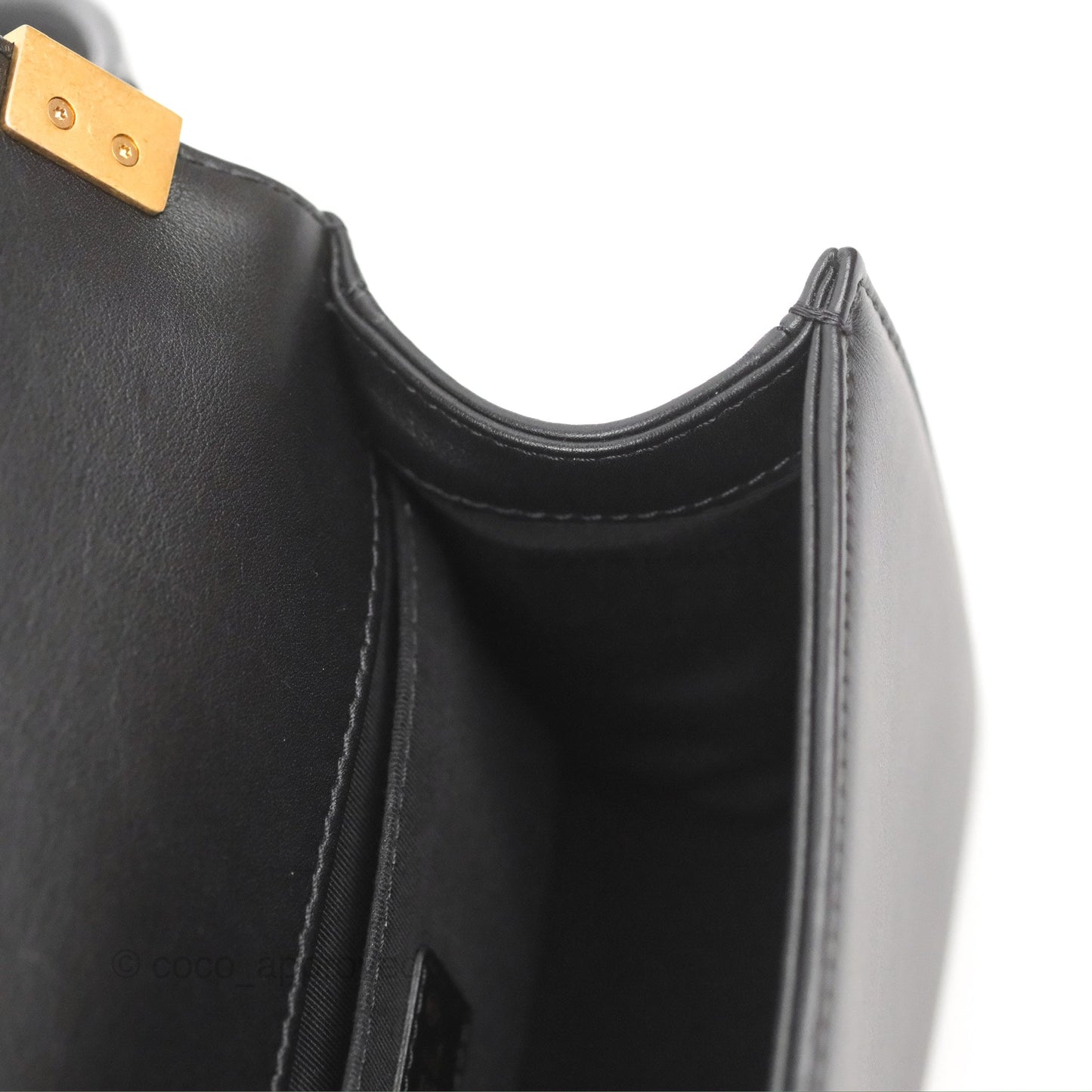 Chanel Small Boy Black Calfskin Gold Hardware