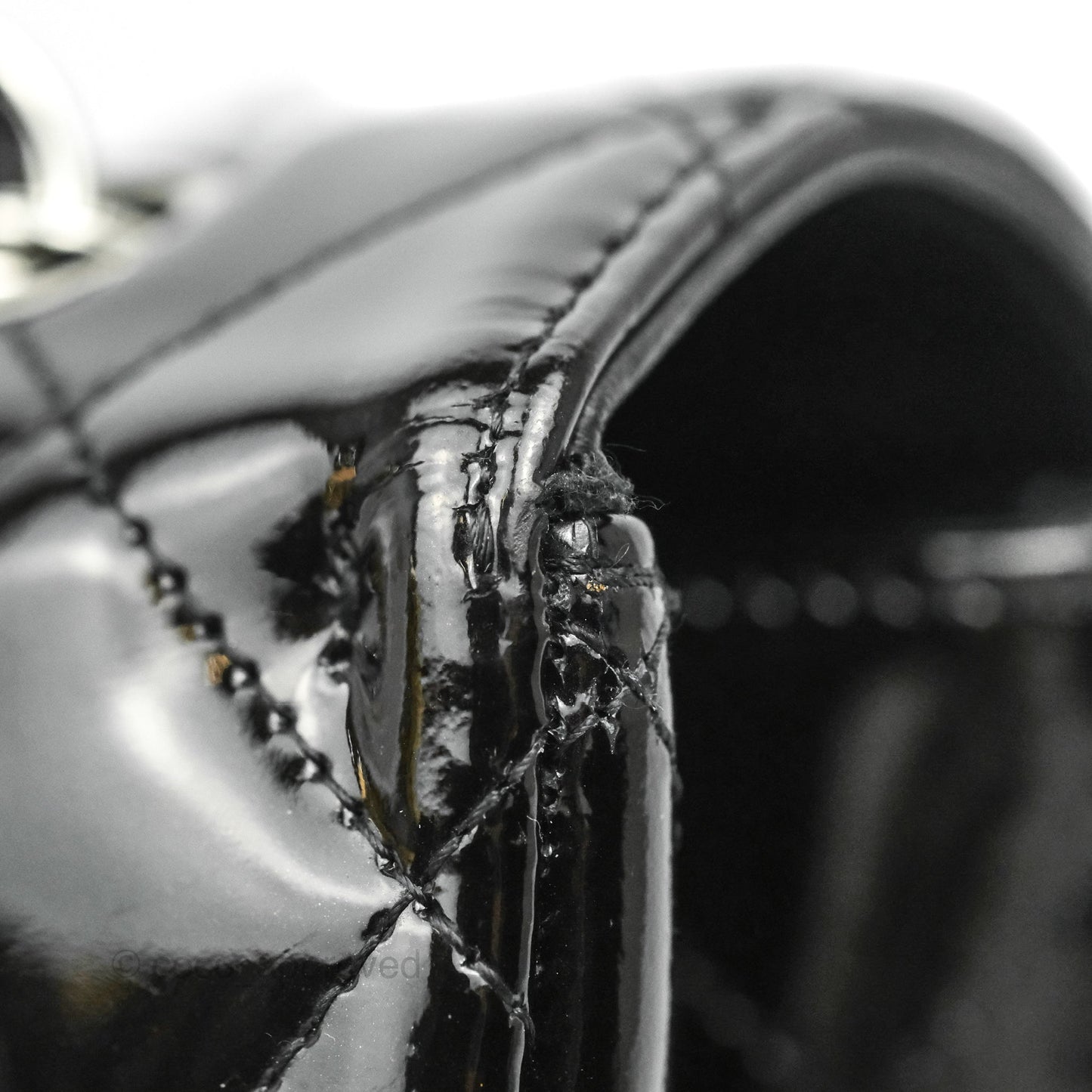 Chanel Quilted Maxi Single Flap Black Patent Silver Hardware