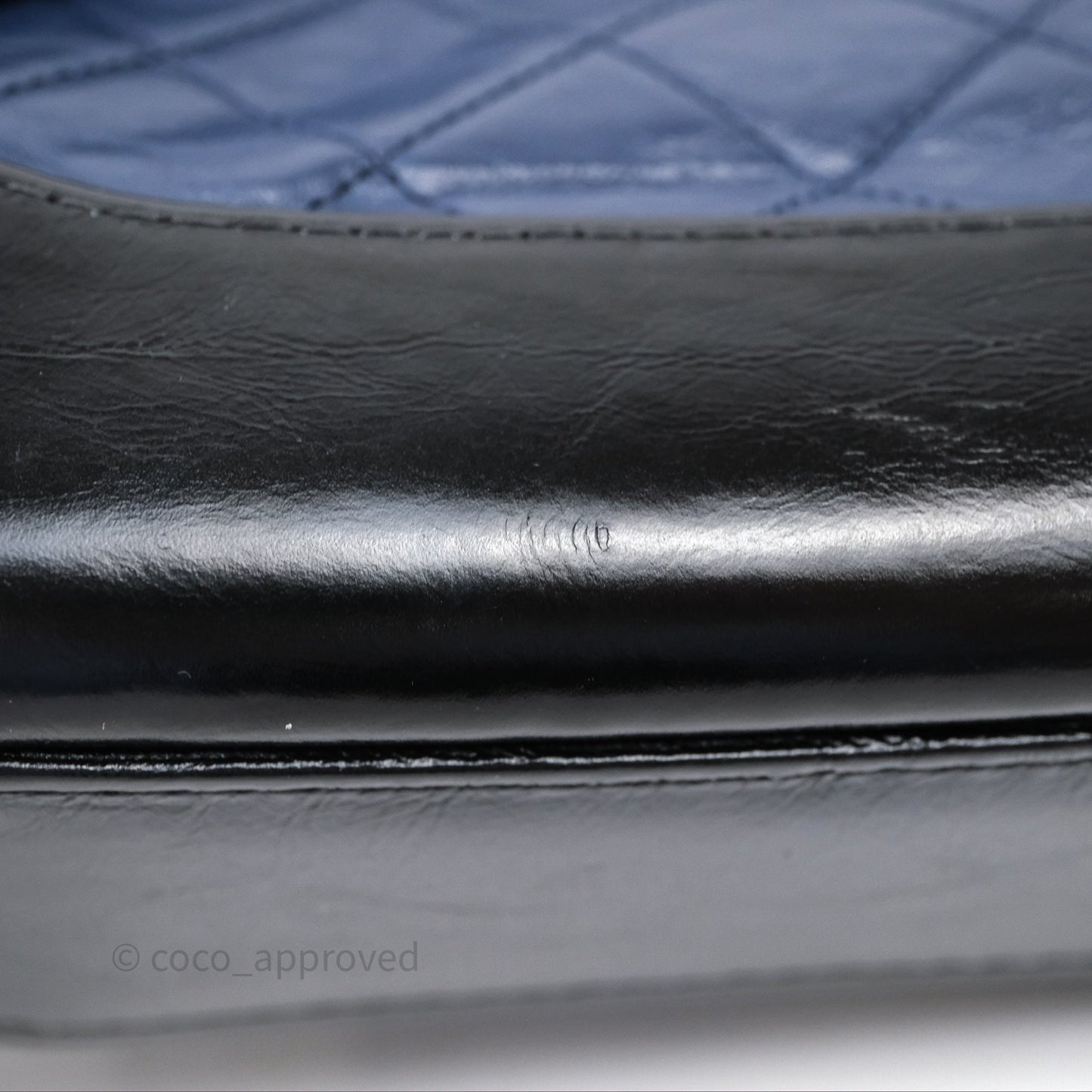 Chanel Quilted Small Gabrielle Hobo Navy Black Aged Calfskin Mixed Hardware