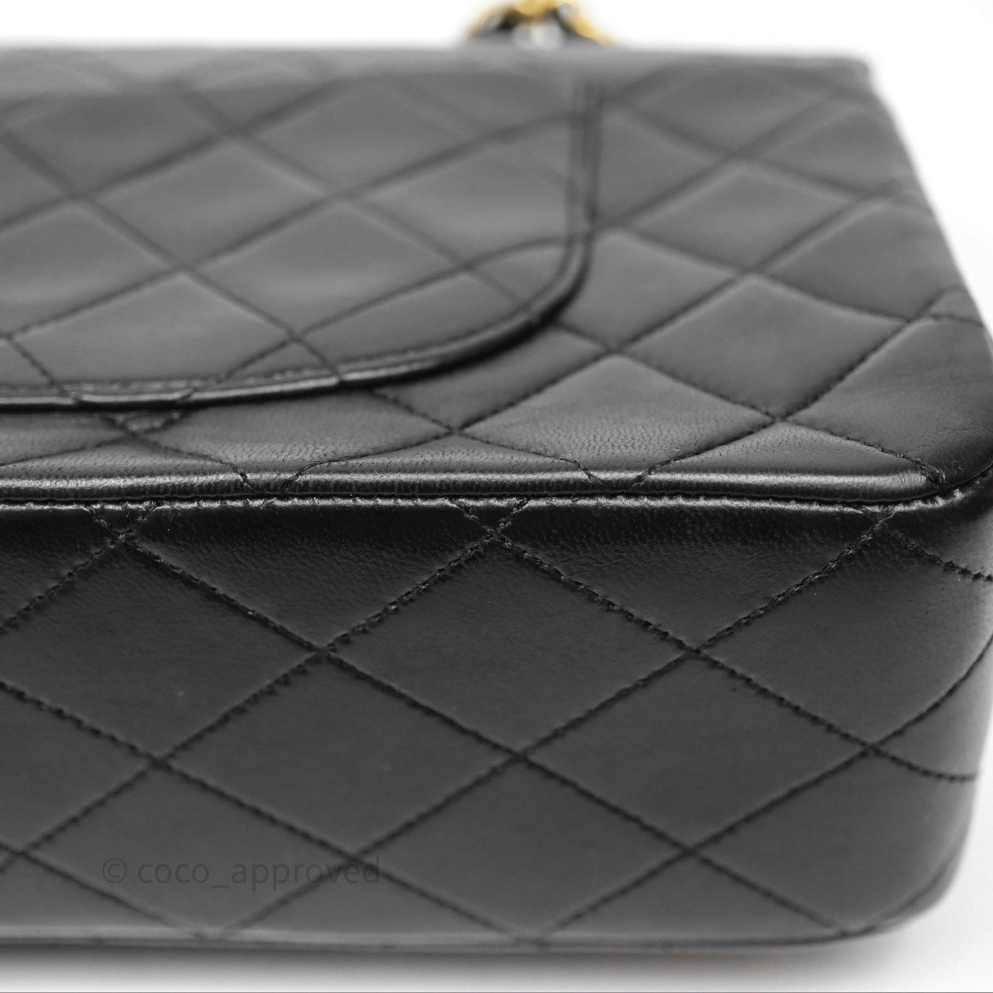 Chanel Classic Vintage Double Flap M/L Black Lambskin 24K Gold Hardware