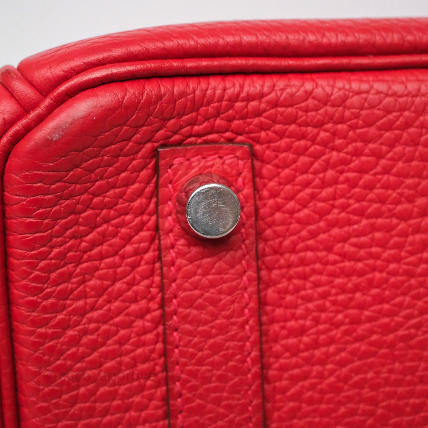 Hermès Birkin 30 Rouge Clemence Palladium Hardware