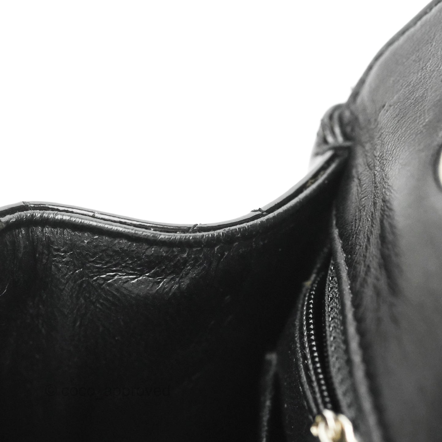 Chanel Quilted Maxi Single Flap Black Patent Silver Hardware