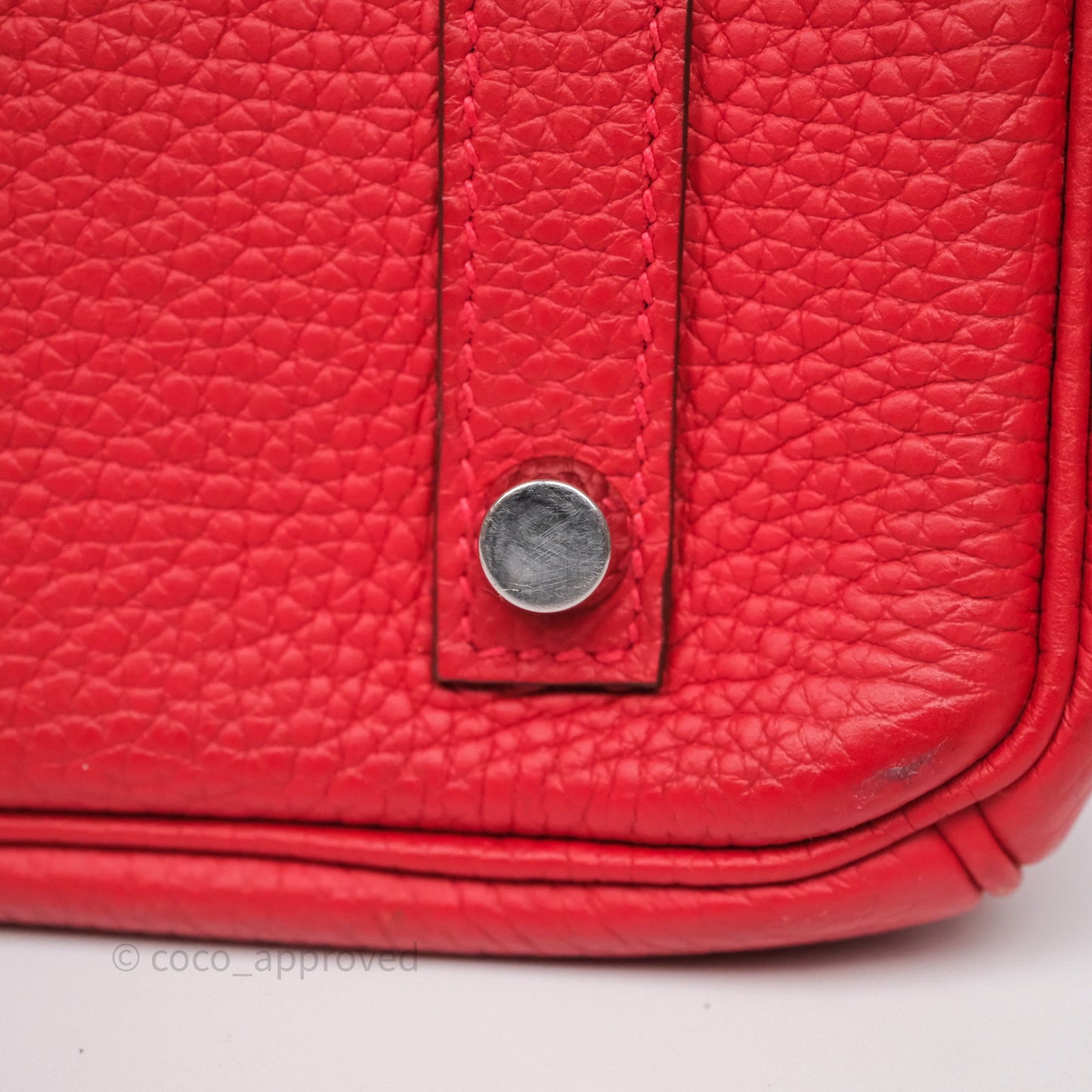 Hermès Birkin 30 Rouge Clemence Palladium Hardware