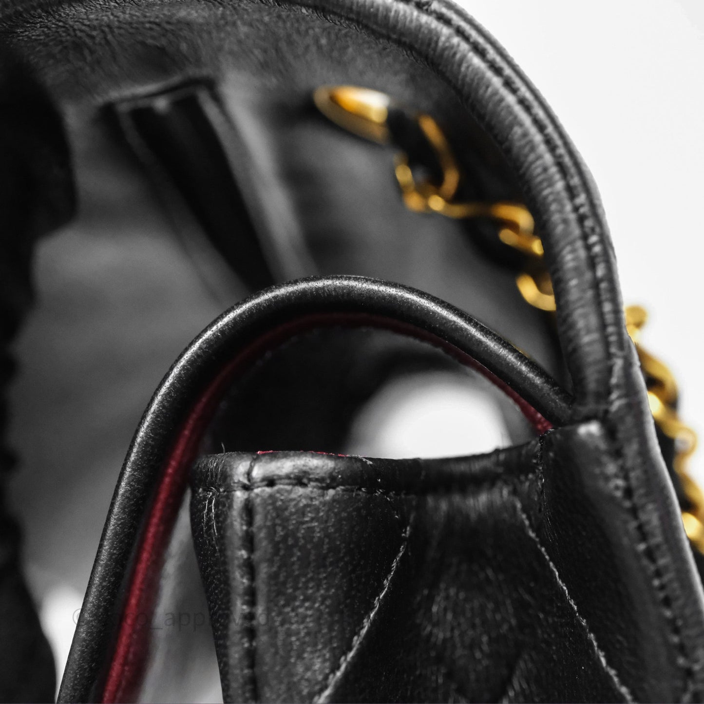 Chanel Classic Vintage Double Flap M/L Black Lambskin 24K Gold Hardware