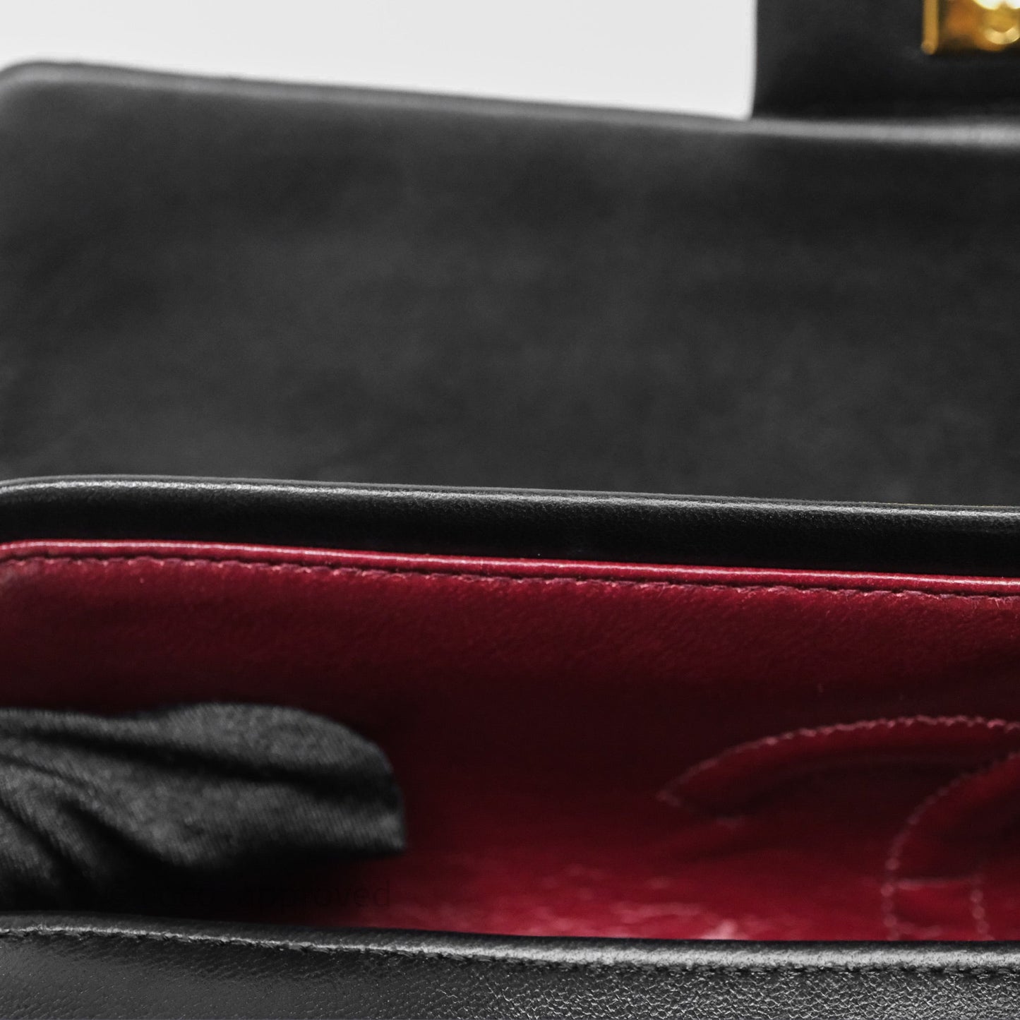 Chanel Classic Vintage Double Flap M/L Black Lambskin 24K Gold Hardware