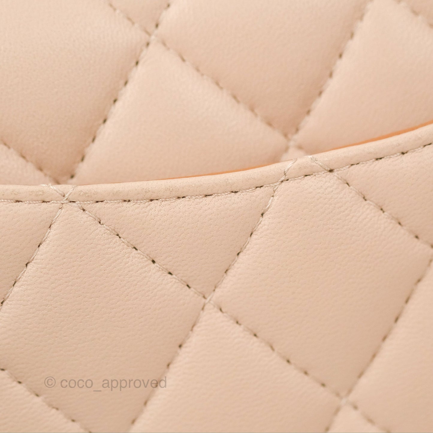 Chanel Top Handle Mini Rectangular Flap Bag Ecru/Beige Lambskin Gold Hardware 23P