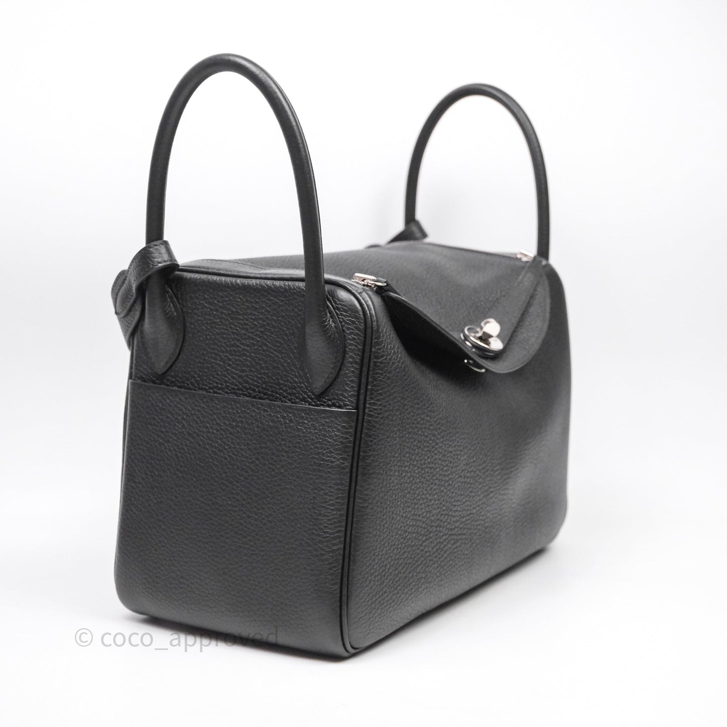 Hermès Lindy 30 Black Noir 89 Clemence Palladium Hardware