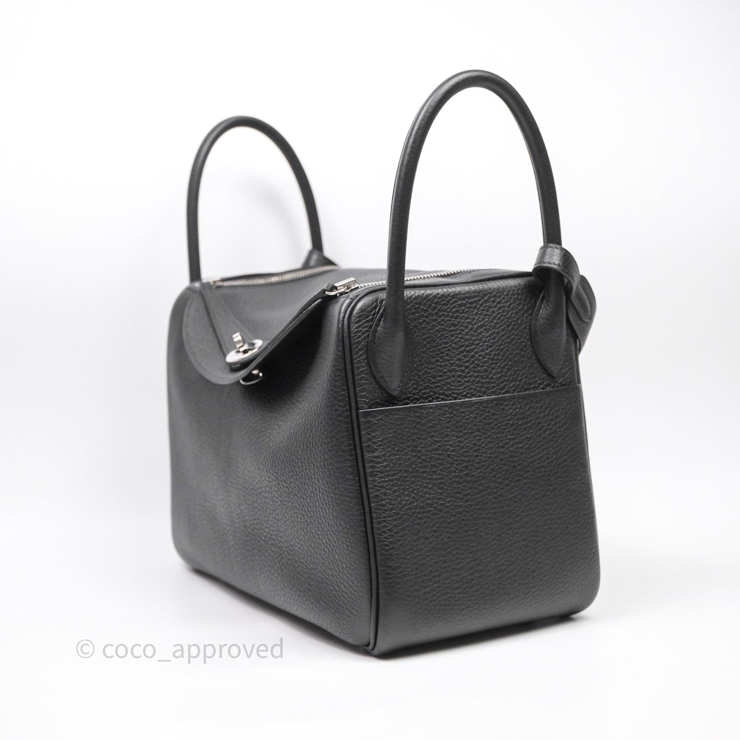 Hermès Lindy 30 Black Noir 89 Clemence Palladium Hardware