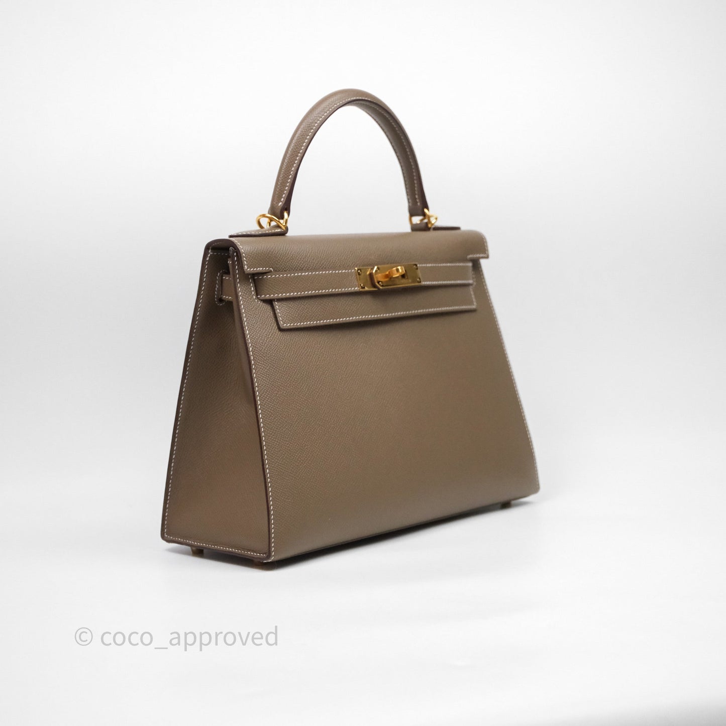 Hermes Kelly 28 Etoupe 18 Epsom Gold Hardware