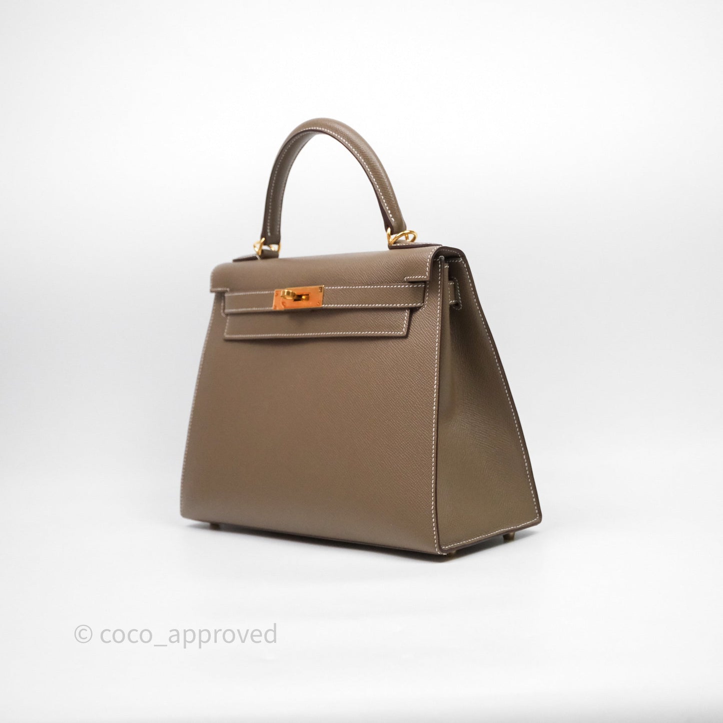 Hermes Kelly 28 Etoupe 18 Epsom Gold Hardware