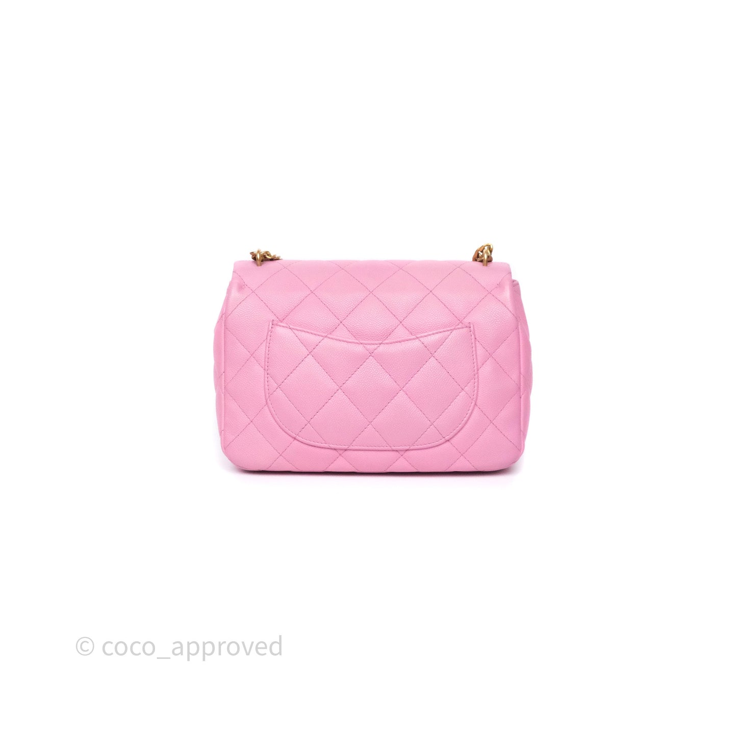 Chanel Large Flap Bag Heart Adjustable Chain Pink Caviar Aged Gold Hardware
